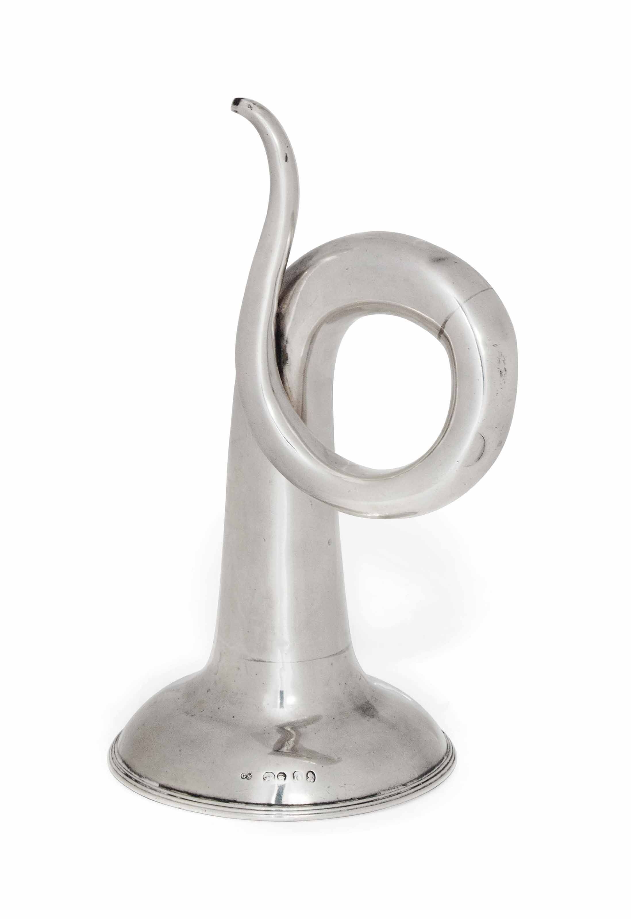 A IV SILVER EAR TRUMPET OF BUGLE FORM , MARK OF CHARLES REILY & STORER, LONDON