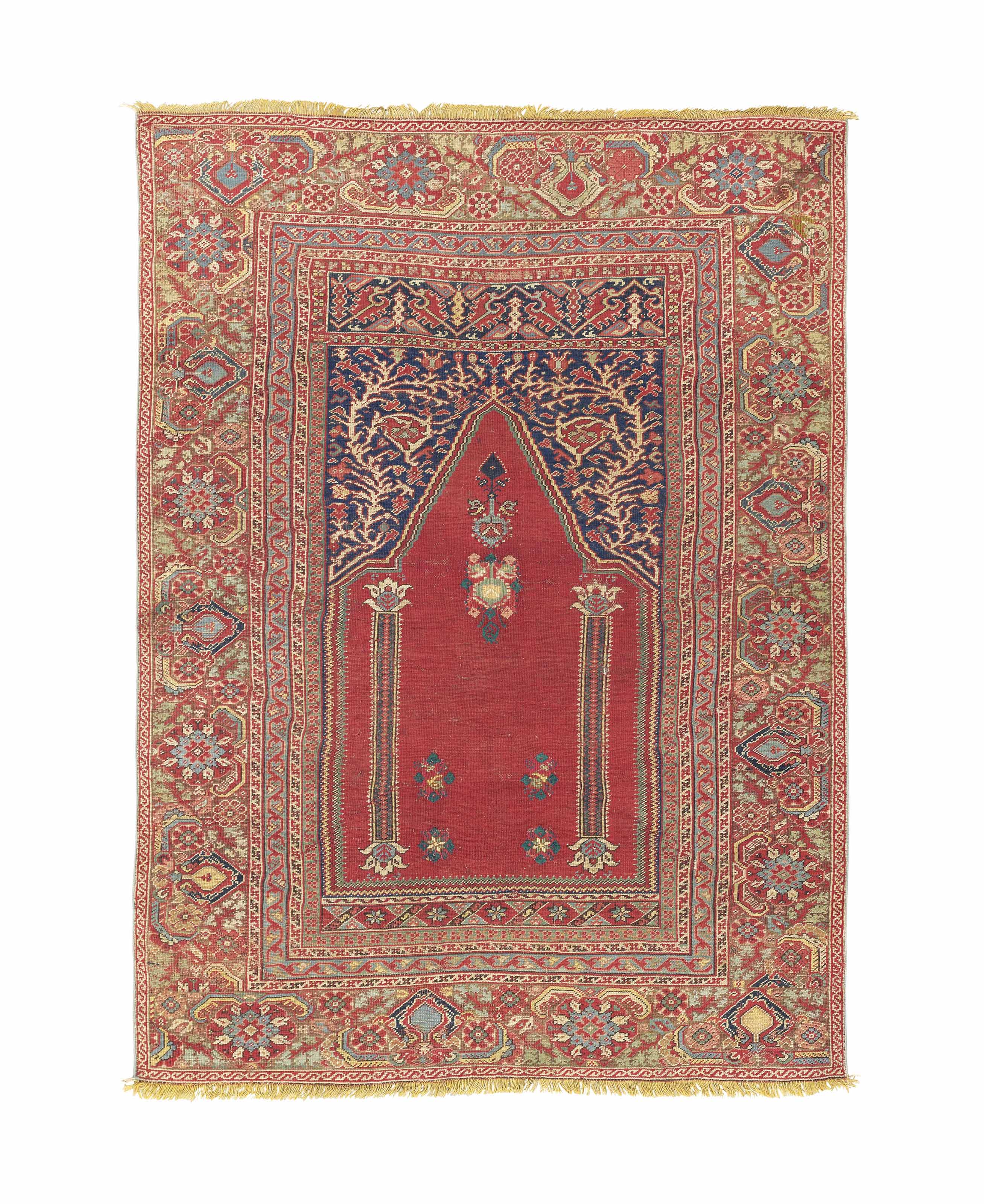 An antique Ghiordes prayer rug Christie's