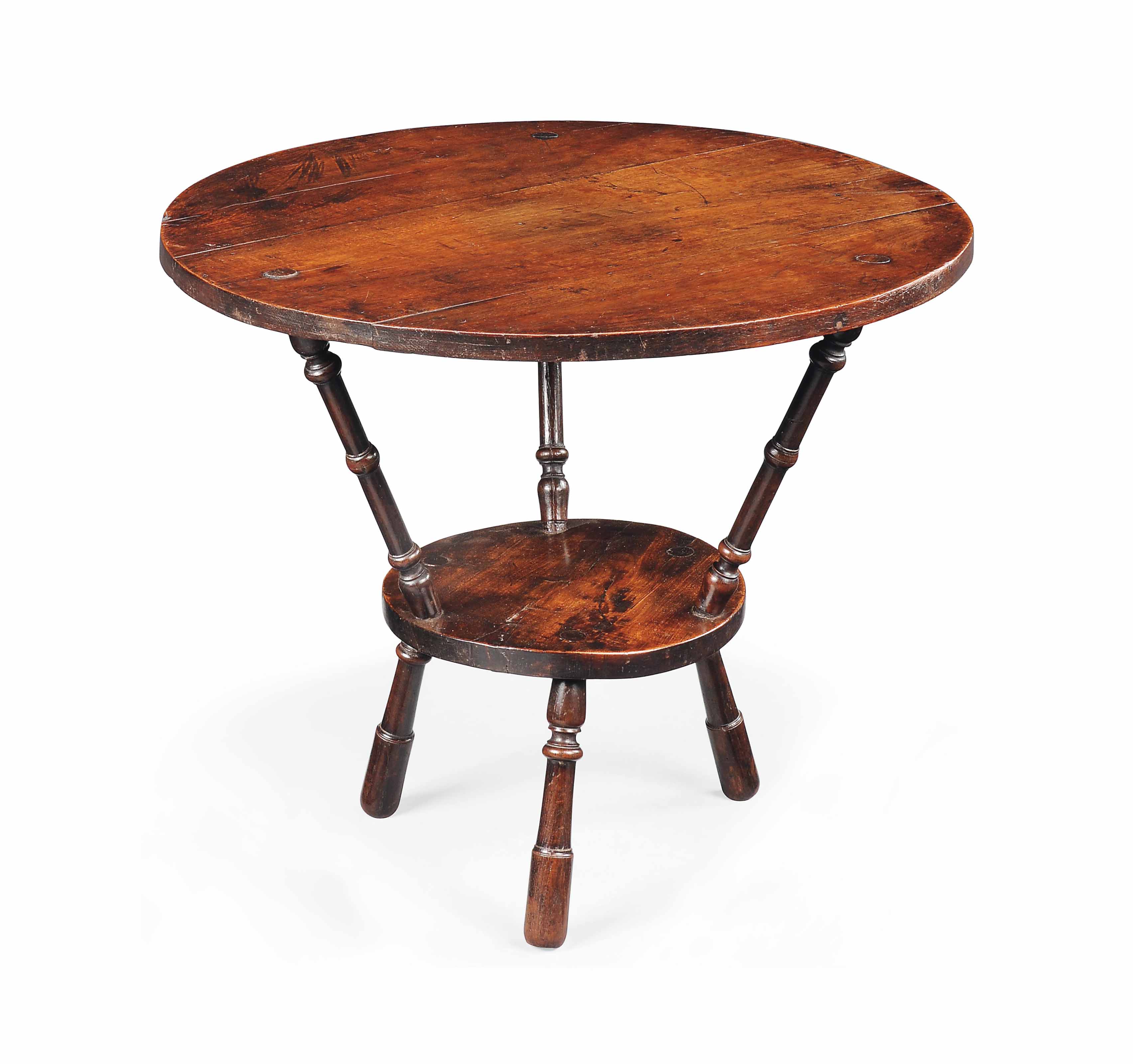 A Late Victorian Oak Two Tier Cricket Table Late 19th Century