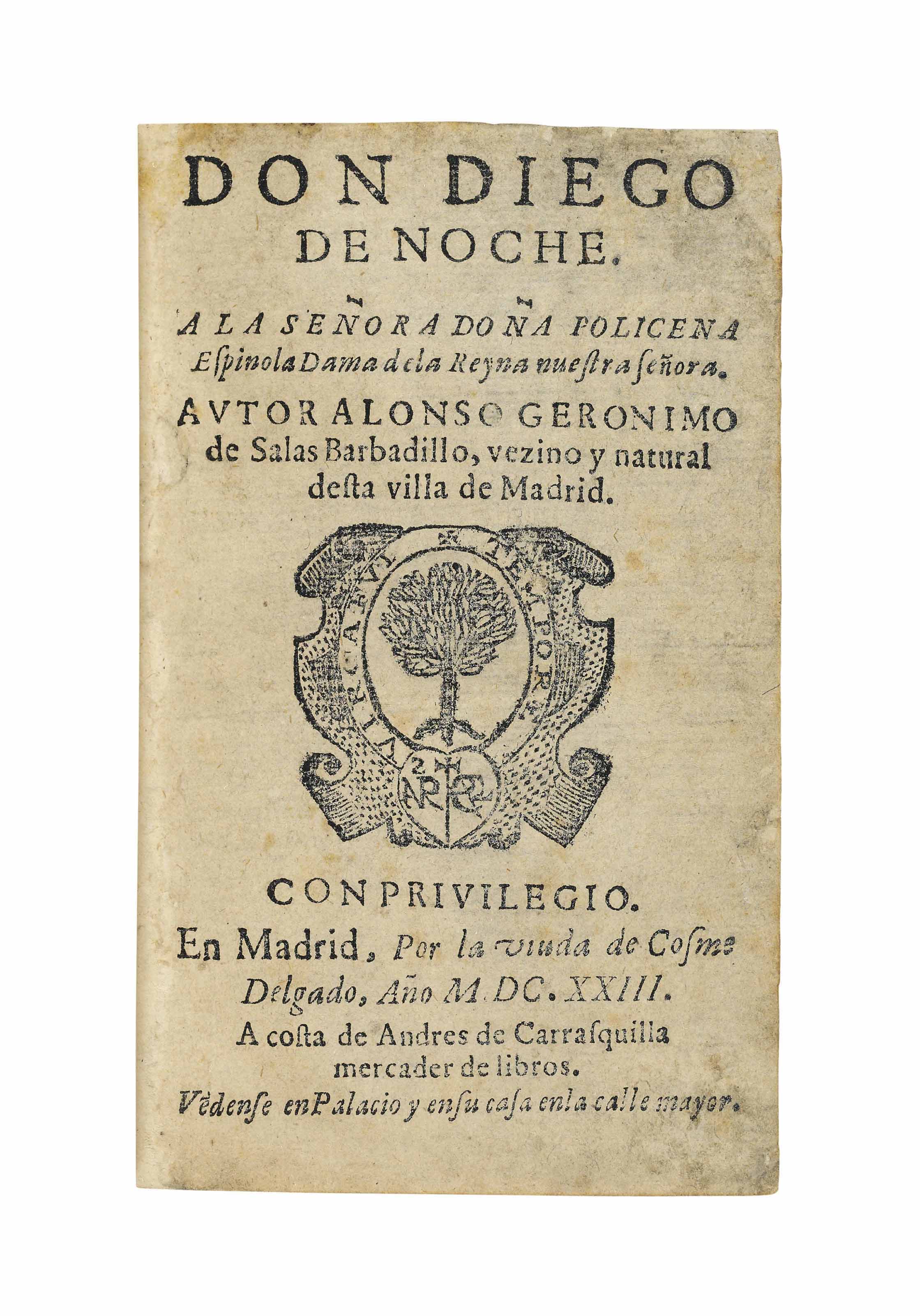 SALAS BARBADILLO, Alonso Jerónimo de (1581-1635). Don ...