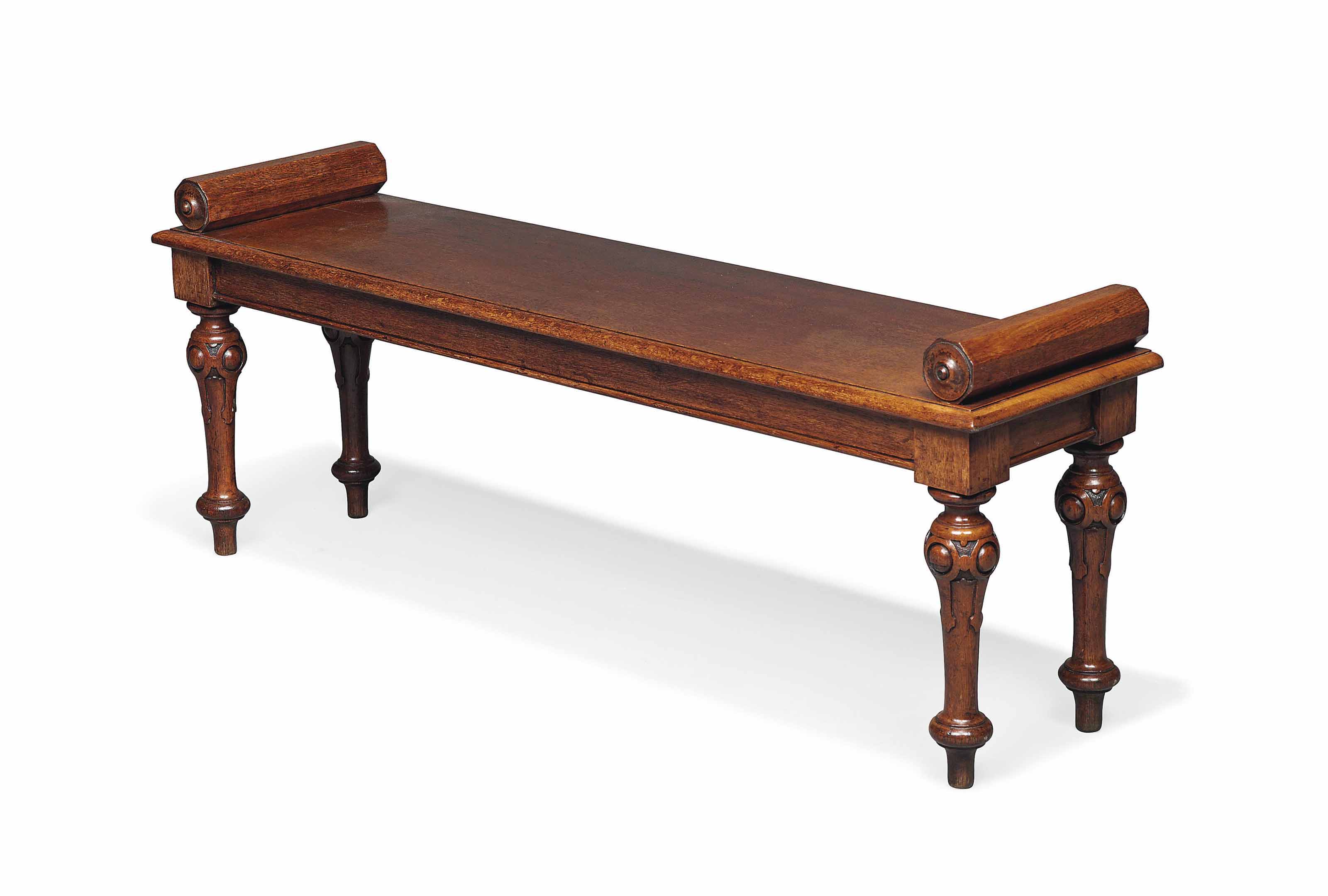 A Victorian Oak Hall Bench Circa 1850 Bench Furniture