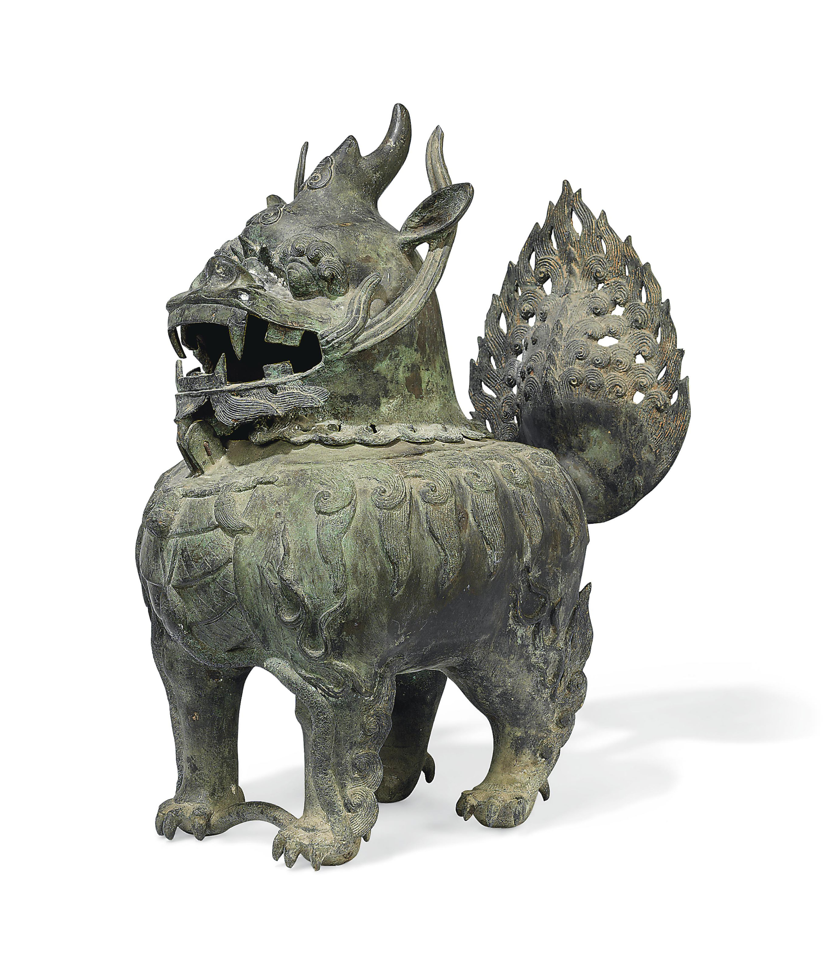 A LARGE ASIAN LION BRONZE INCENSE BURNER , 19TH/20TH CENTURY Christie's