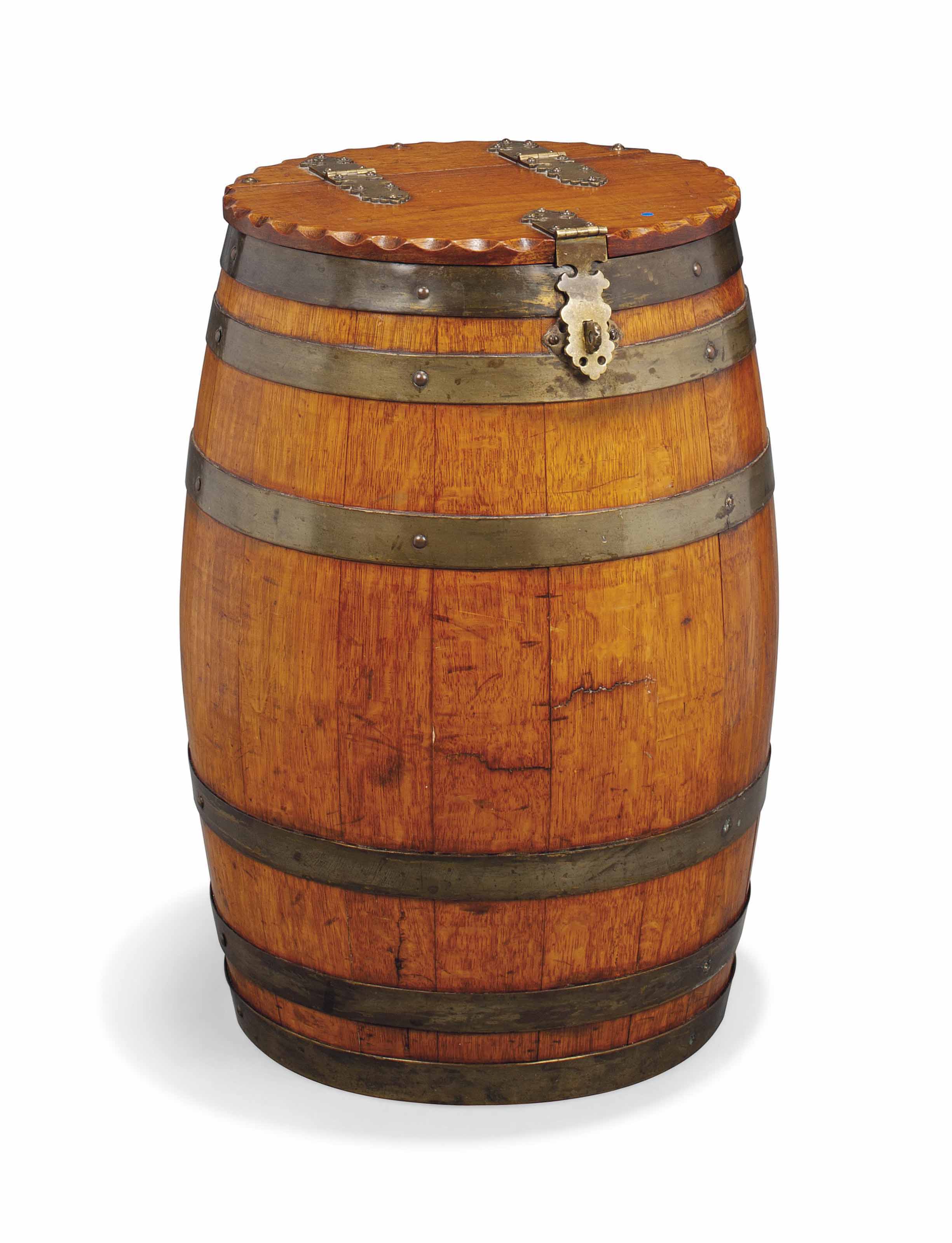 AN OAK AND BRASSBANDED SHIP'S RUM BARREL , 19TH CENTURY Christie's