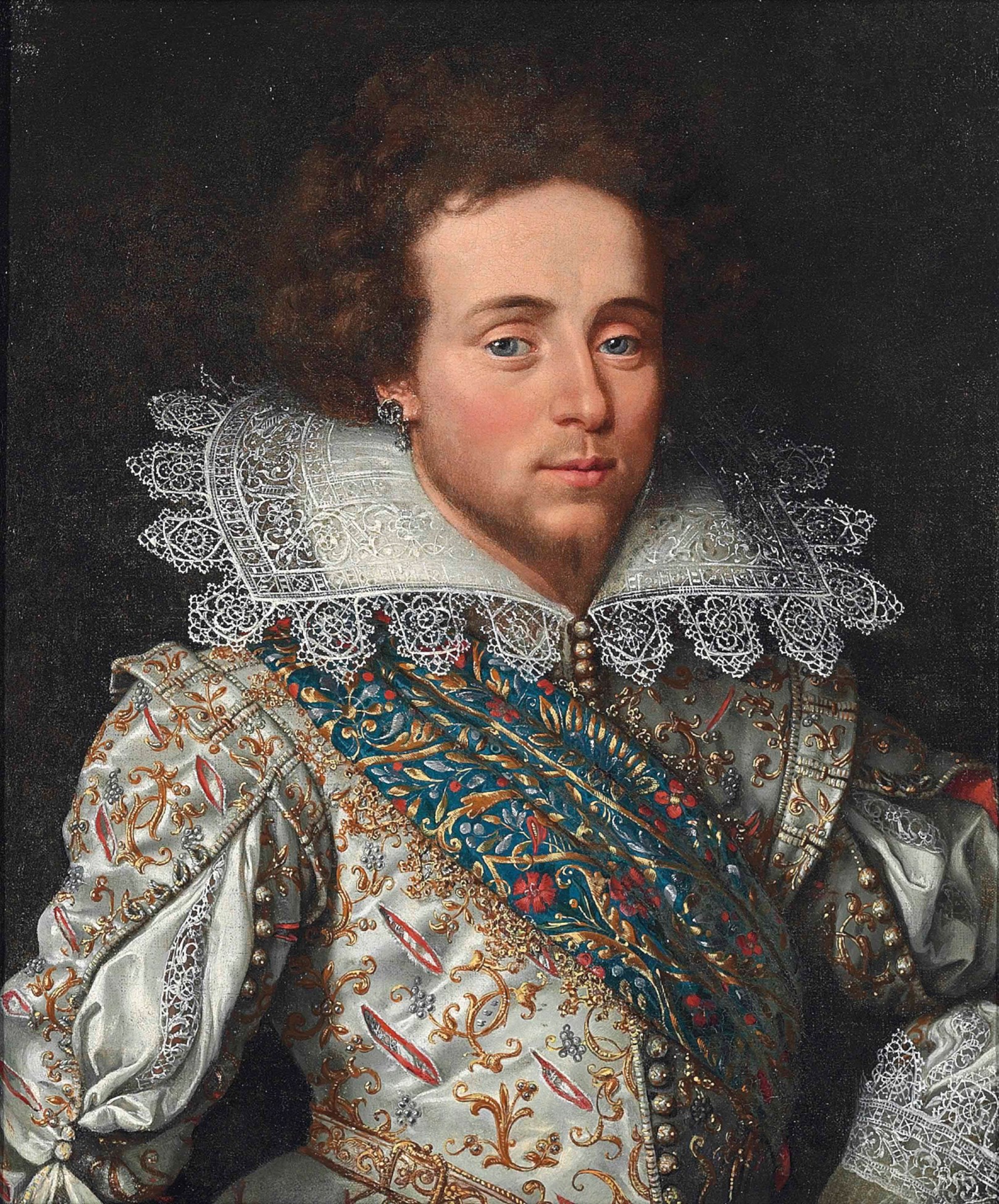 Attributed to Frans Pourbus II (Antwerp 1569-1622 Paris) , Portrait of ...