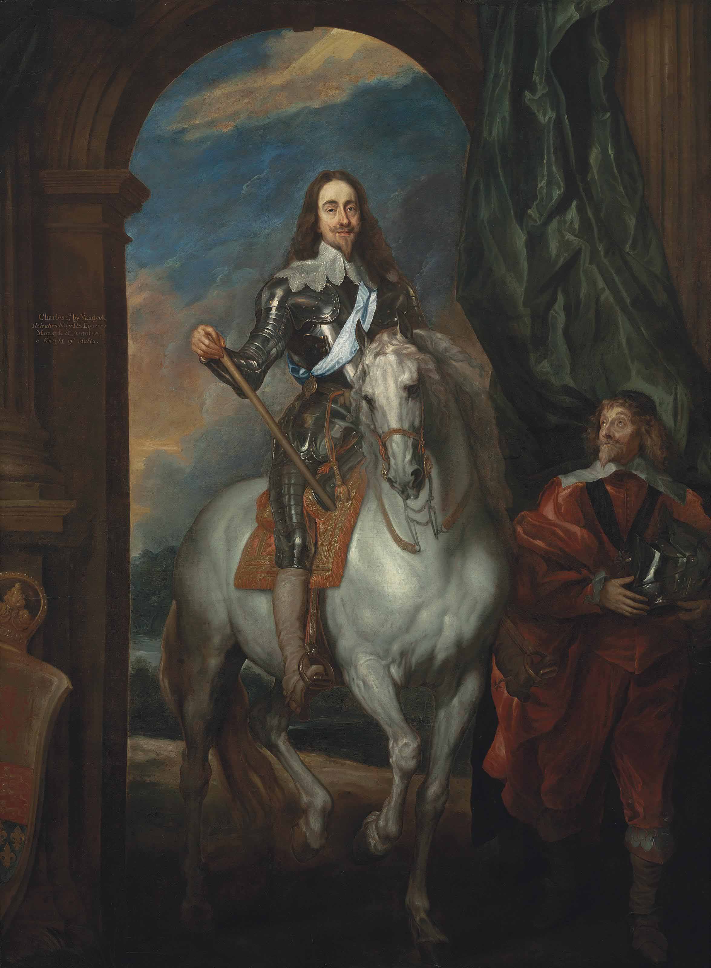 Follower Of Sir Anthony Van Dyck King Charles I With Monsieur De