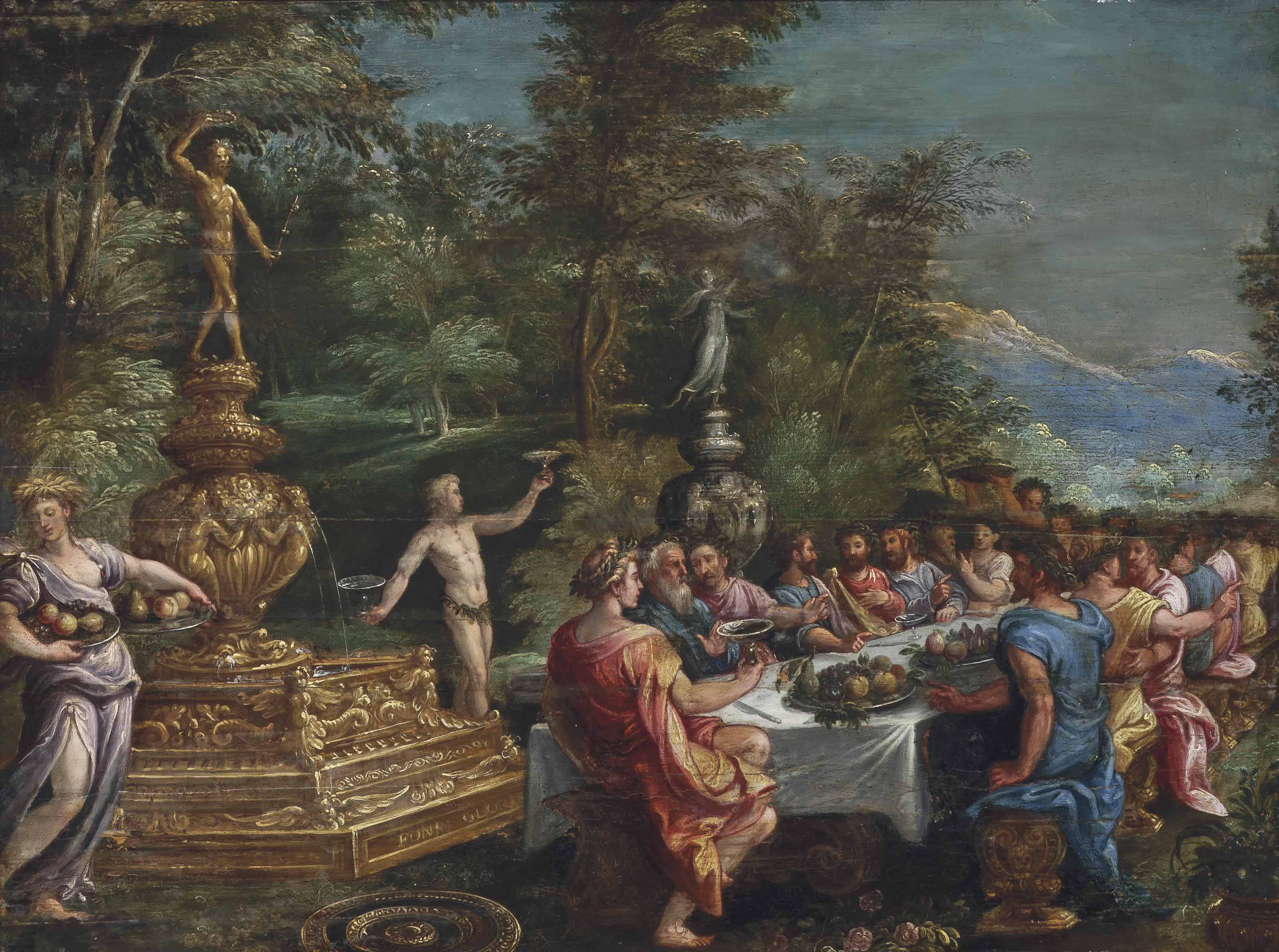 Venetian School 16th Century The Feast of the Gods Christie #39 s