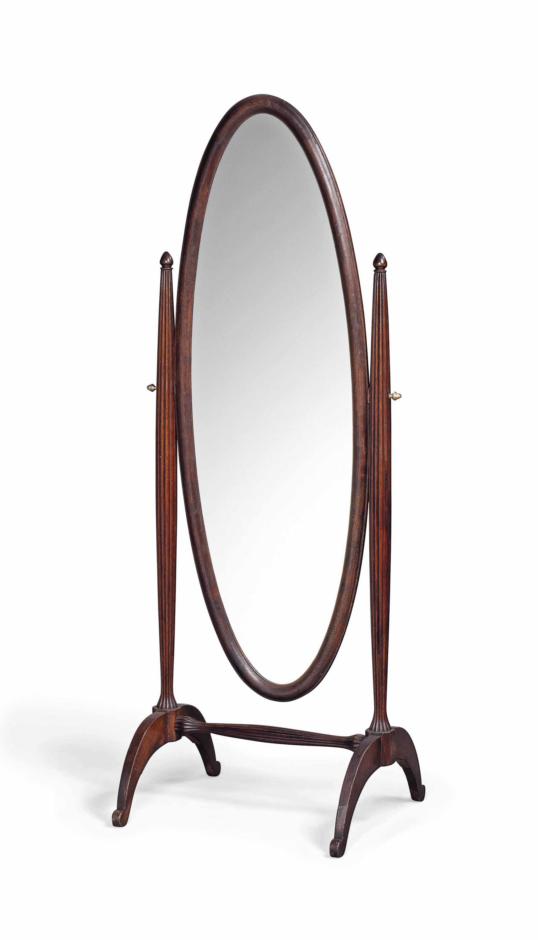 AN OAK CHEVAL MIRROR , MID20TH CENTURY Christie's