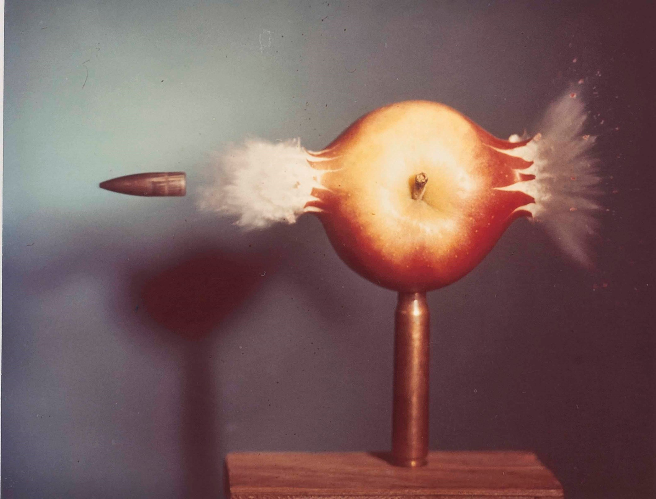 Harold Eugene Edgerton (American, 19031990) , Bullet piercing an apple