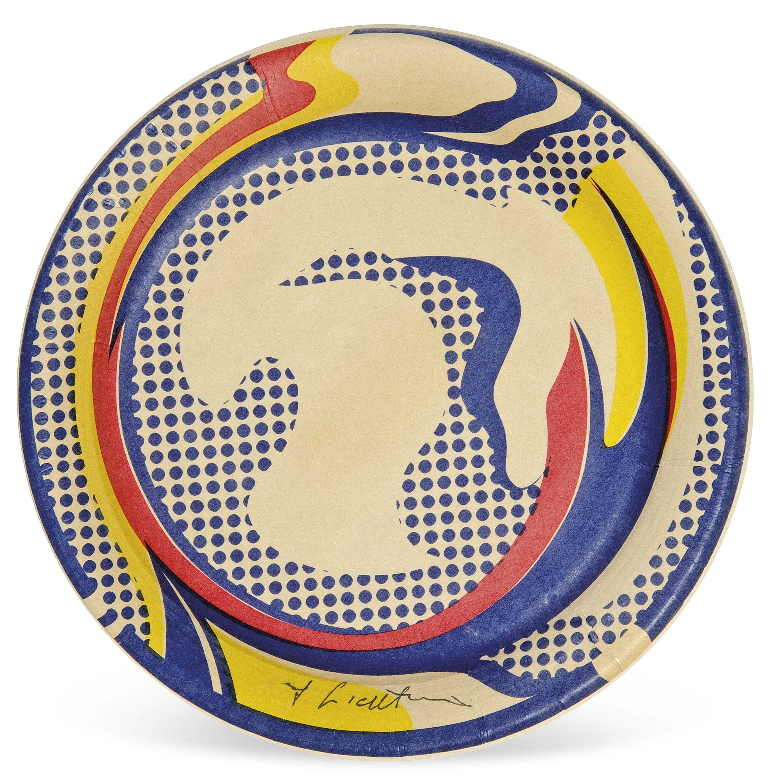 Roy Lichtenstein, A signed paper plate | Christie's