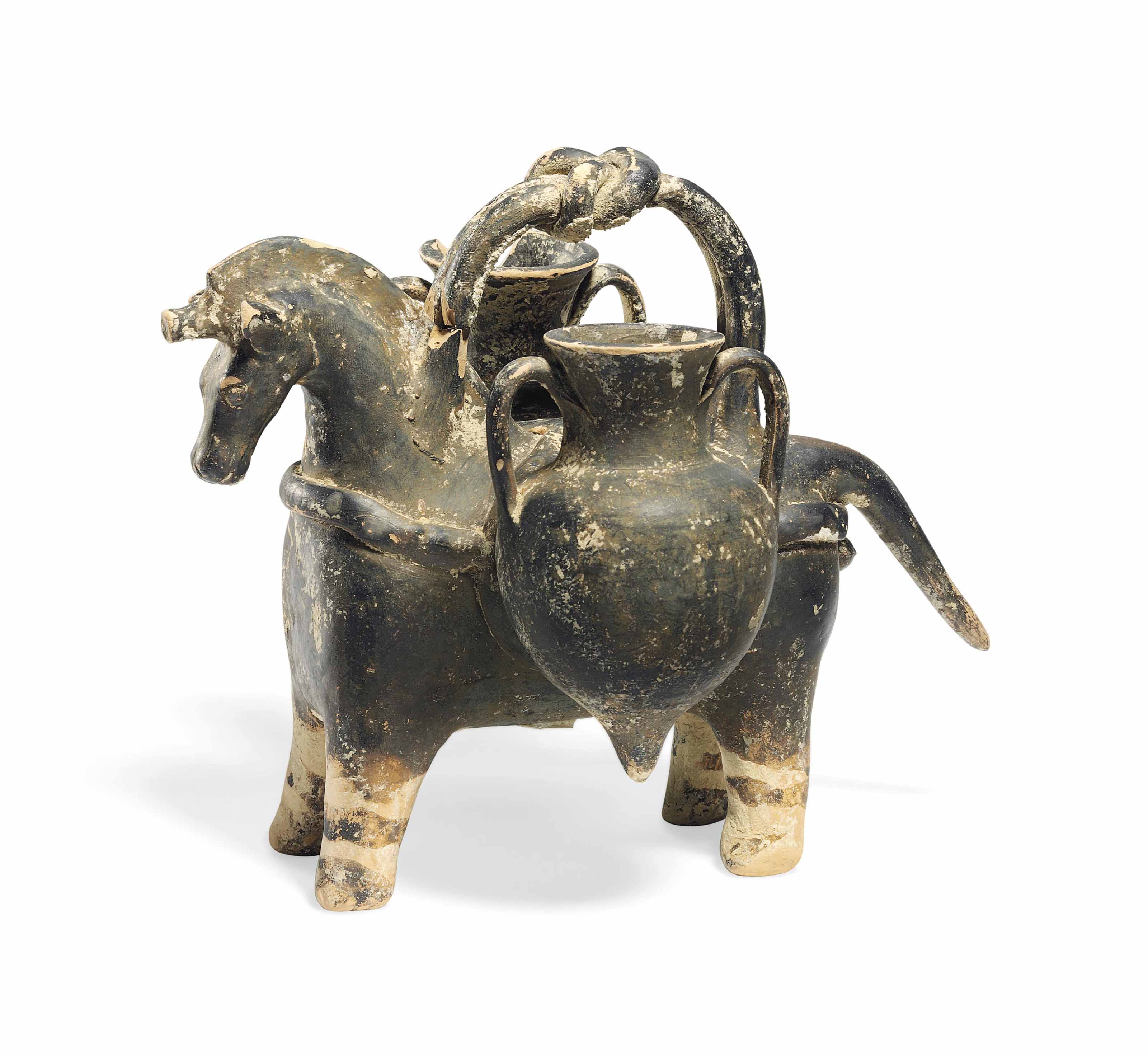A CAMPANIAN POTTERY HORSE VESSEL , CIRCA 4TH CENTURY B.C. Christie's