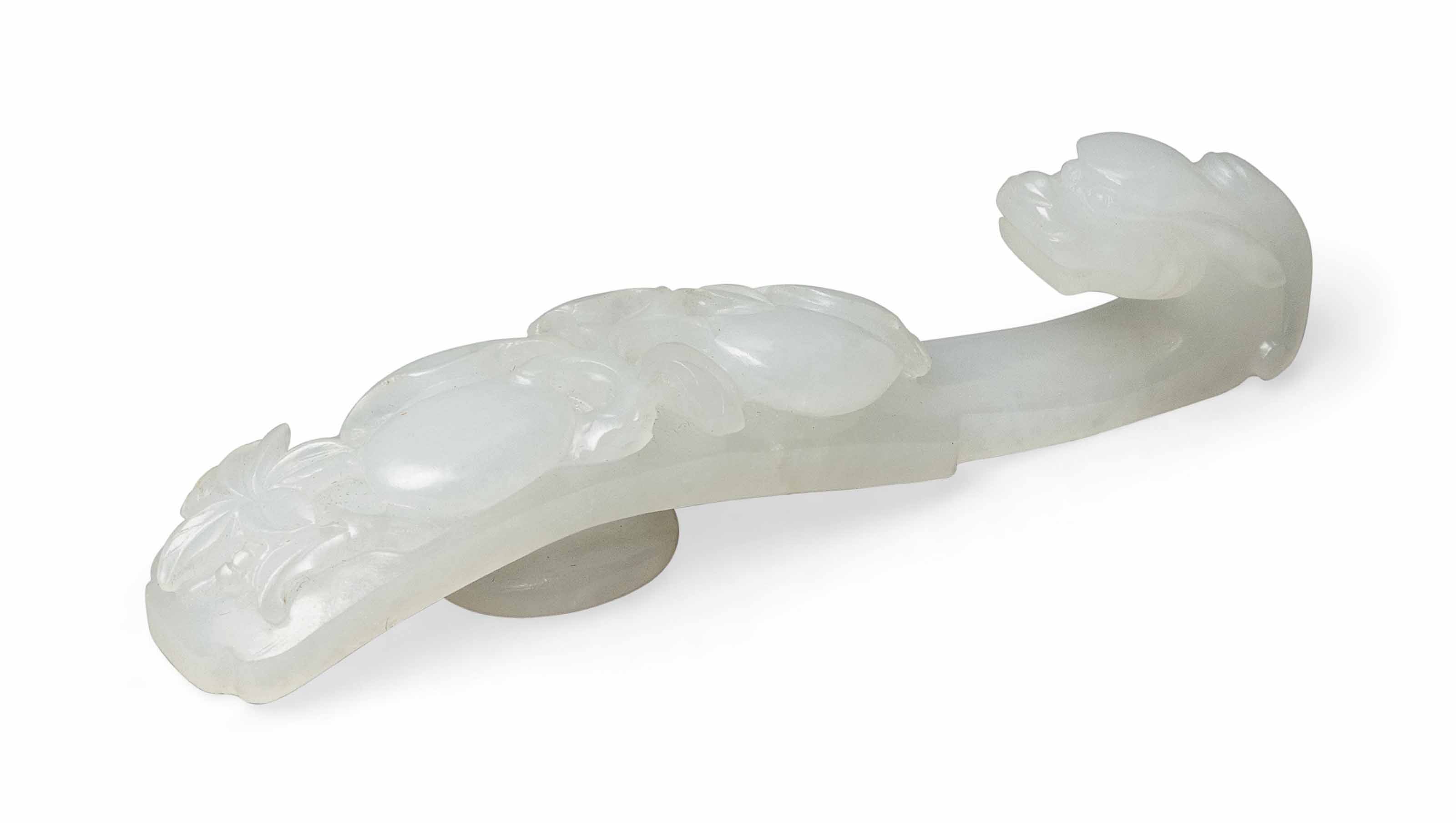A CHINESE WHITE JADE BELT HOOK Christie's
