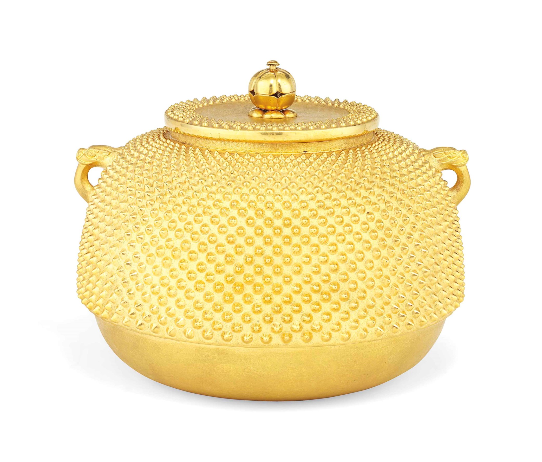 A Gold Chagama [Tea Kettle]