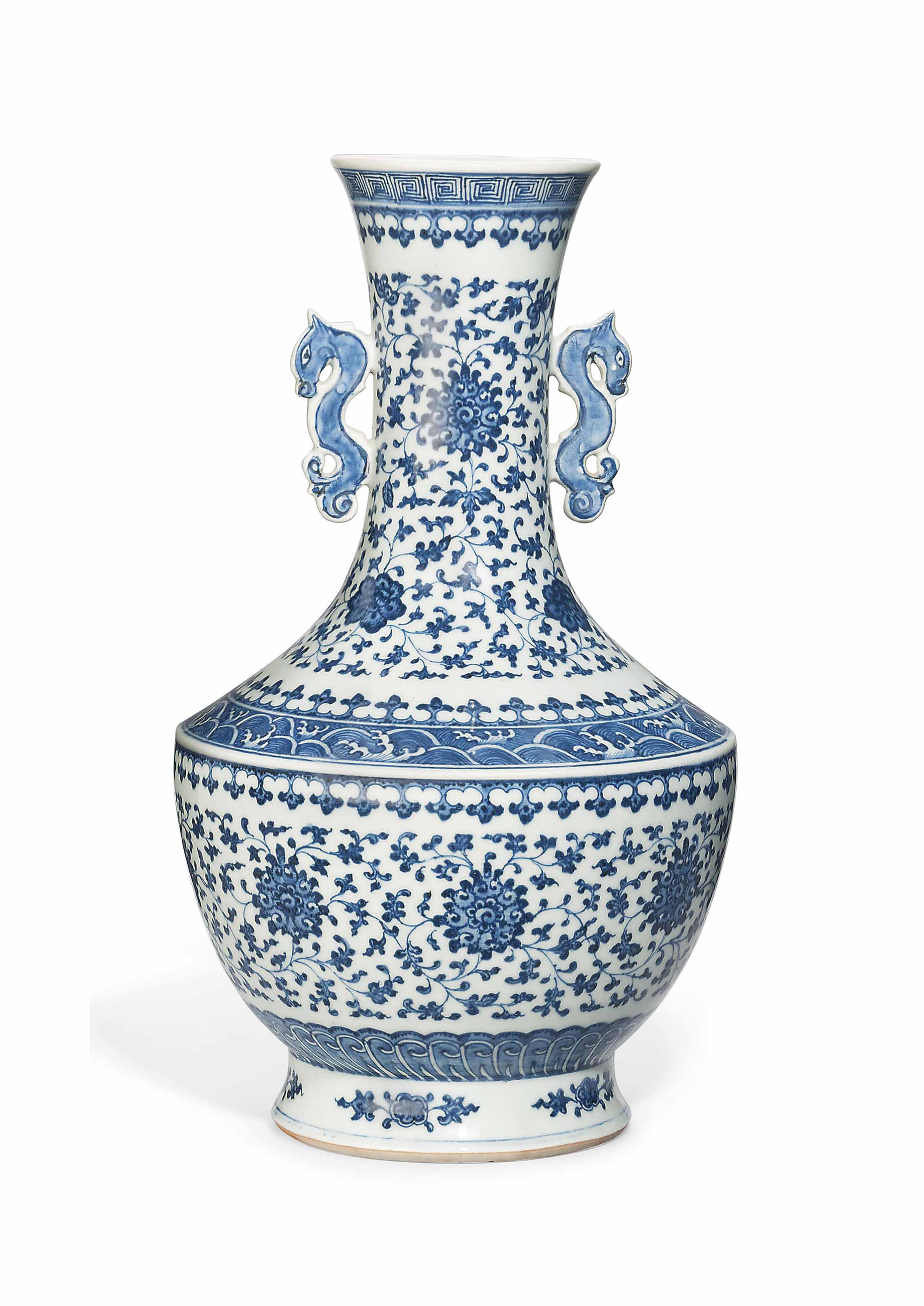 A BLUE AND WHITE HU VASE , QIANLONG PERIOD (173695) Christie's