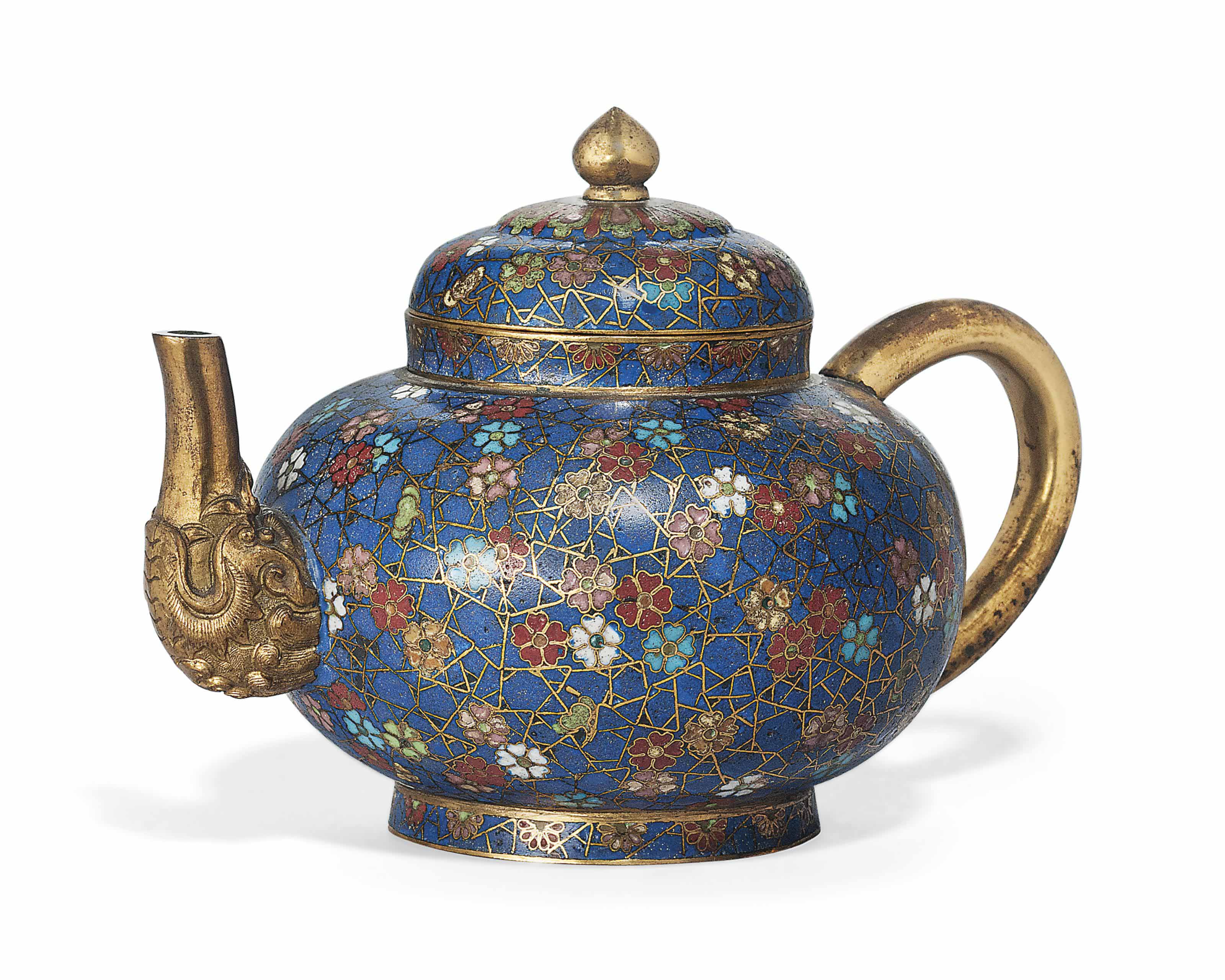 A CLOISONNÉ ENAMEL TEAPOT AND COVER , 18TH CENTURY Christie's