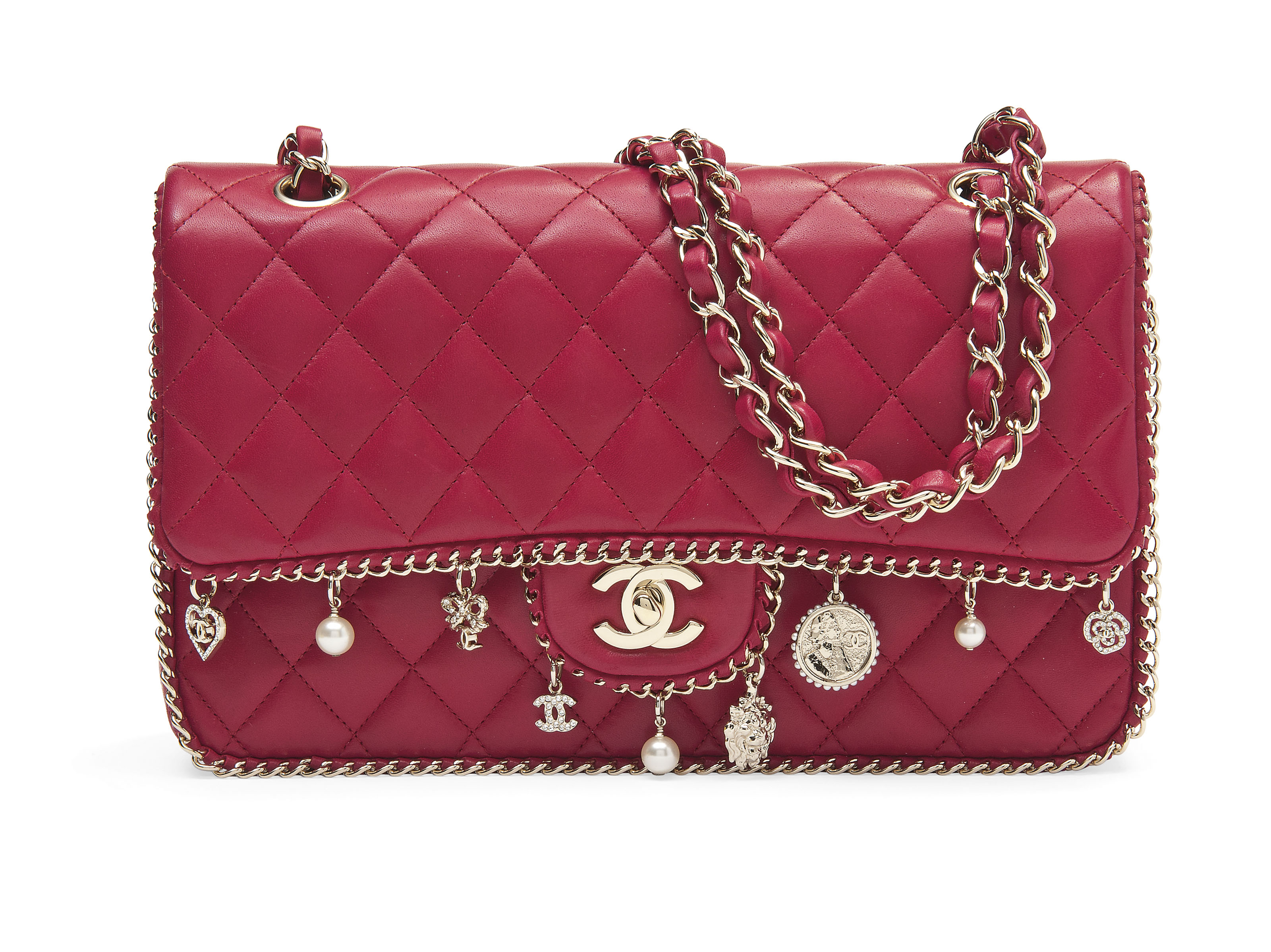 A FRAMBOISE LEATHER CLASSIC FLAP SINGAPORE EXCLUSIVE BAG, CHANEL, 2010