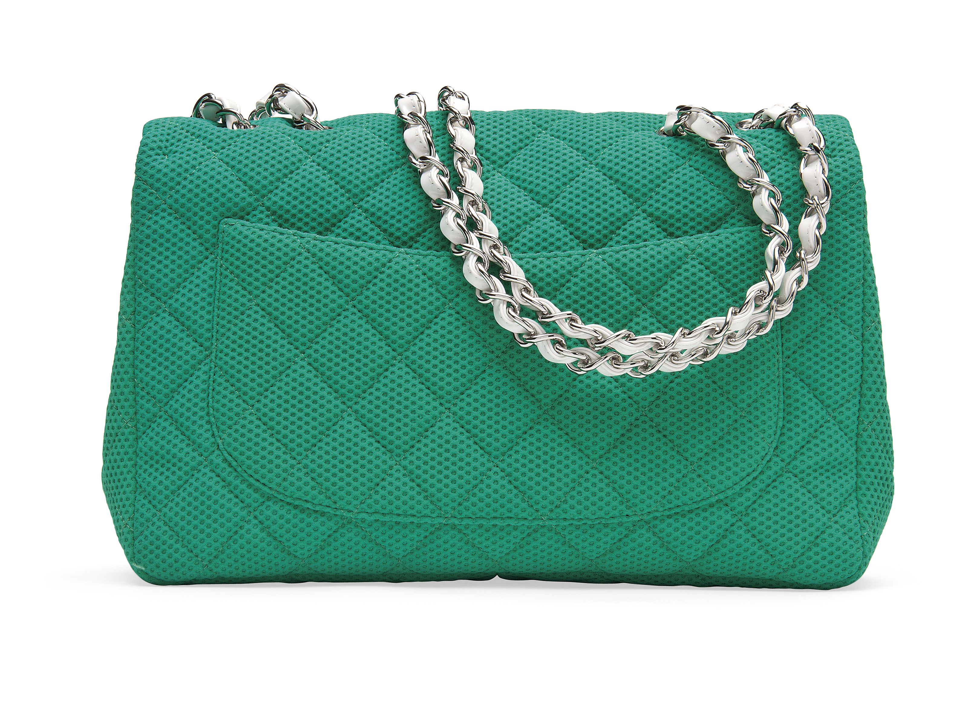 chanel classic flap green