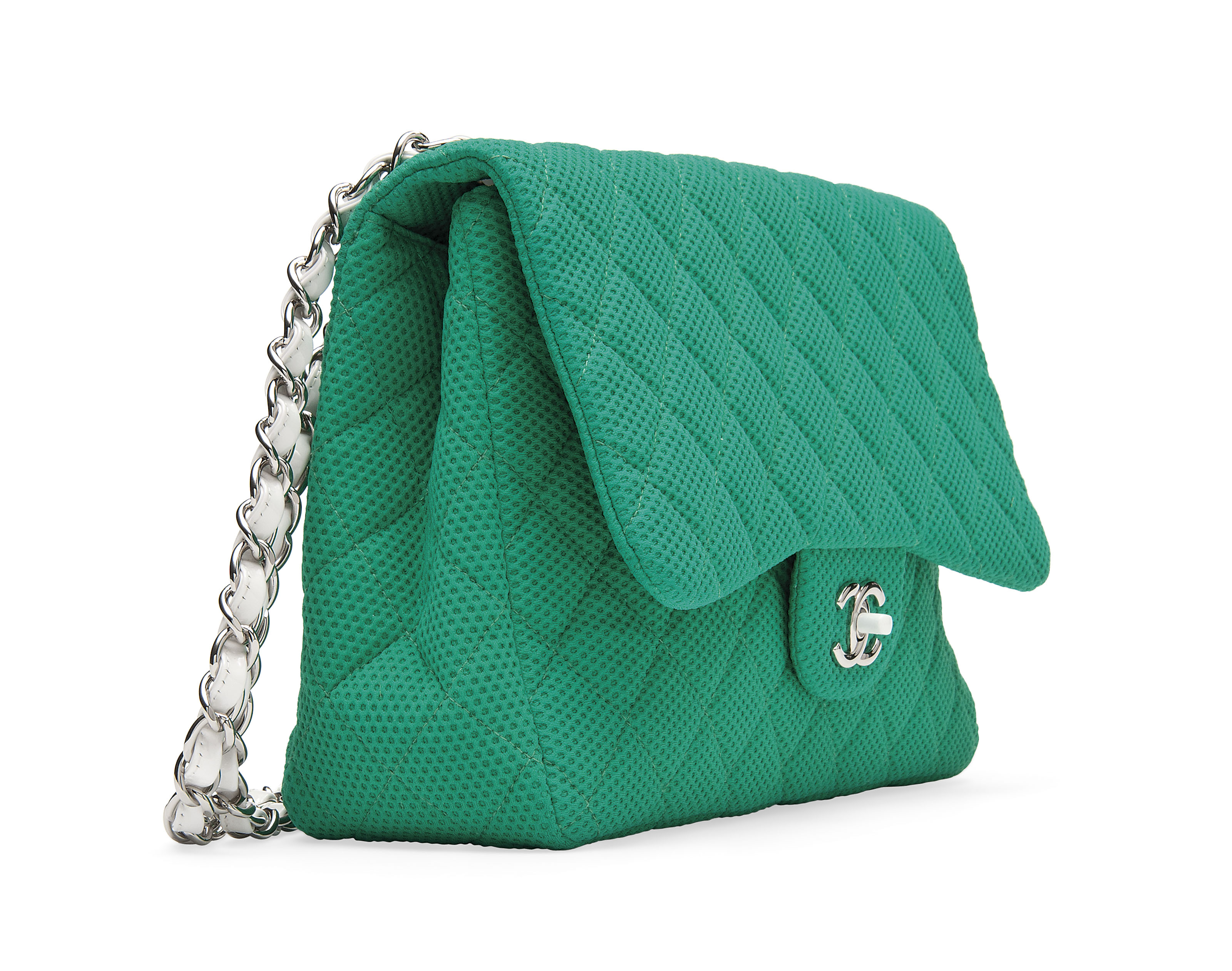 HOT Chanel Emerald Green Jumbo Classic Double Flap Bag in Lambskin L   Sellier
