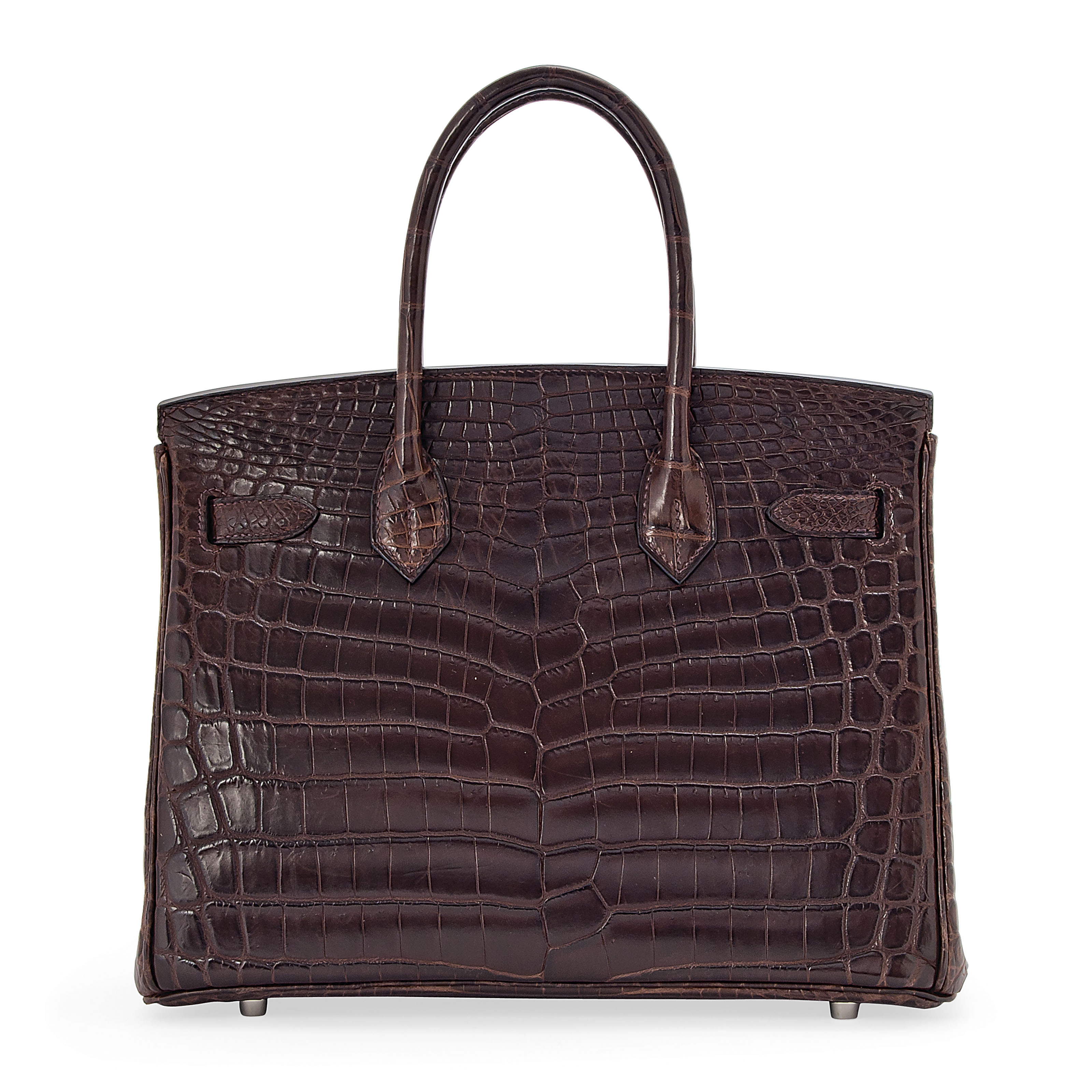 A CHOCOLATE BROWN MATT CROCODILE BIRKIN BAG, HERMÈS, 2007 Christie's