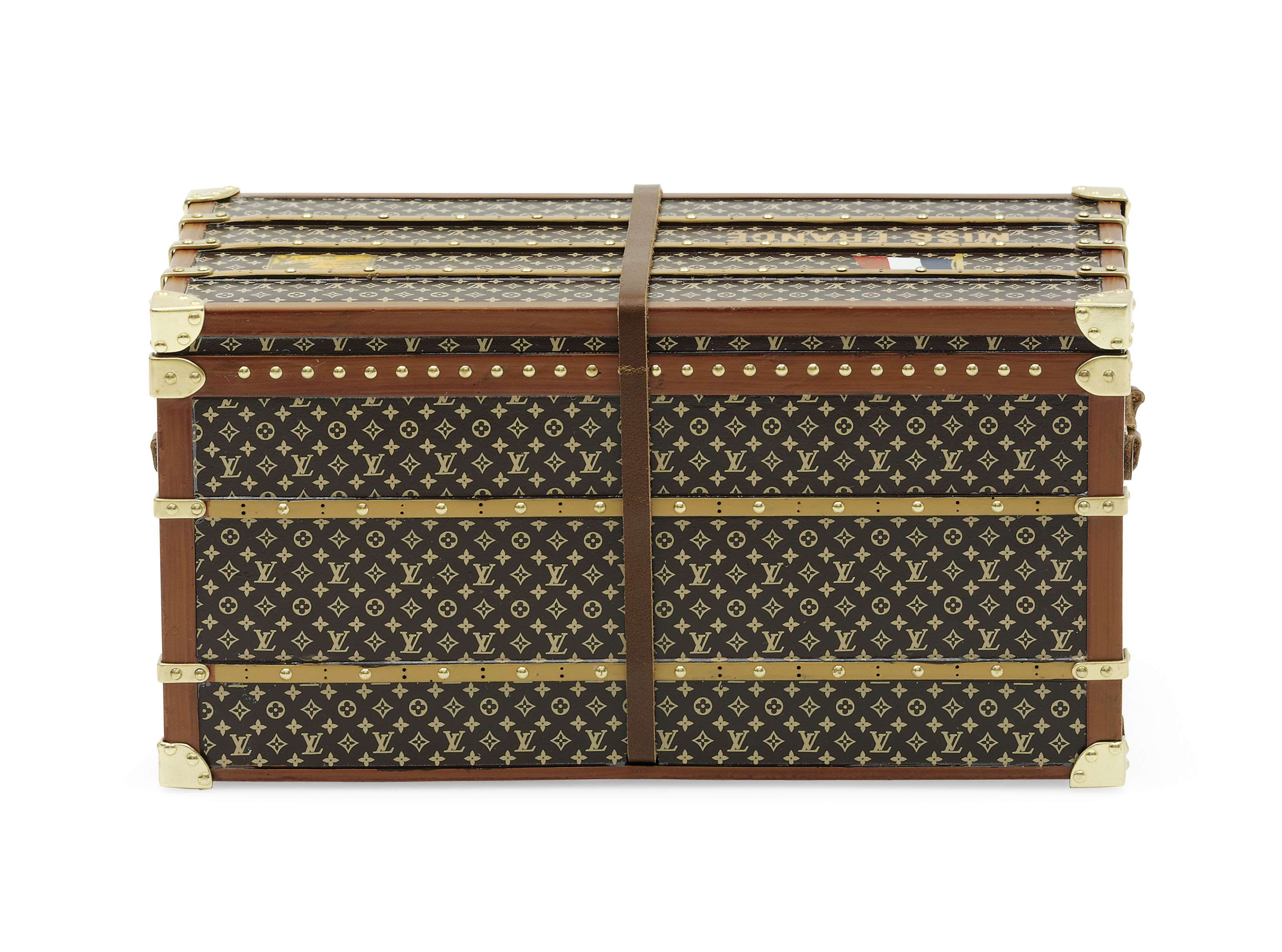 A LIMITED EDITION MISS FRANCE PAPERWEIGHT TRUNK, LOUIS VUITTON