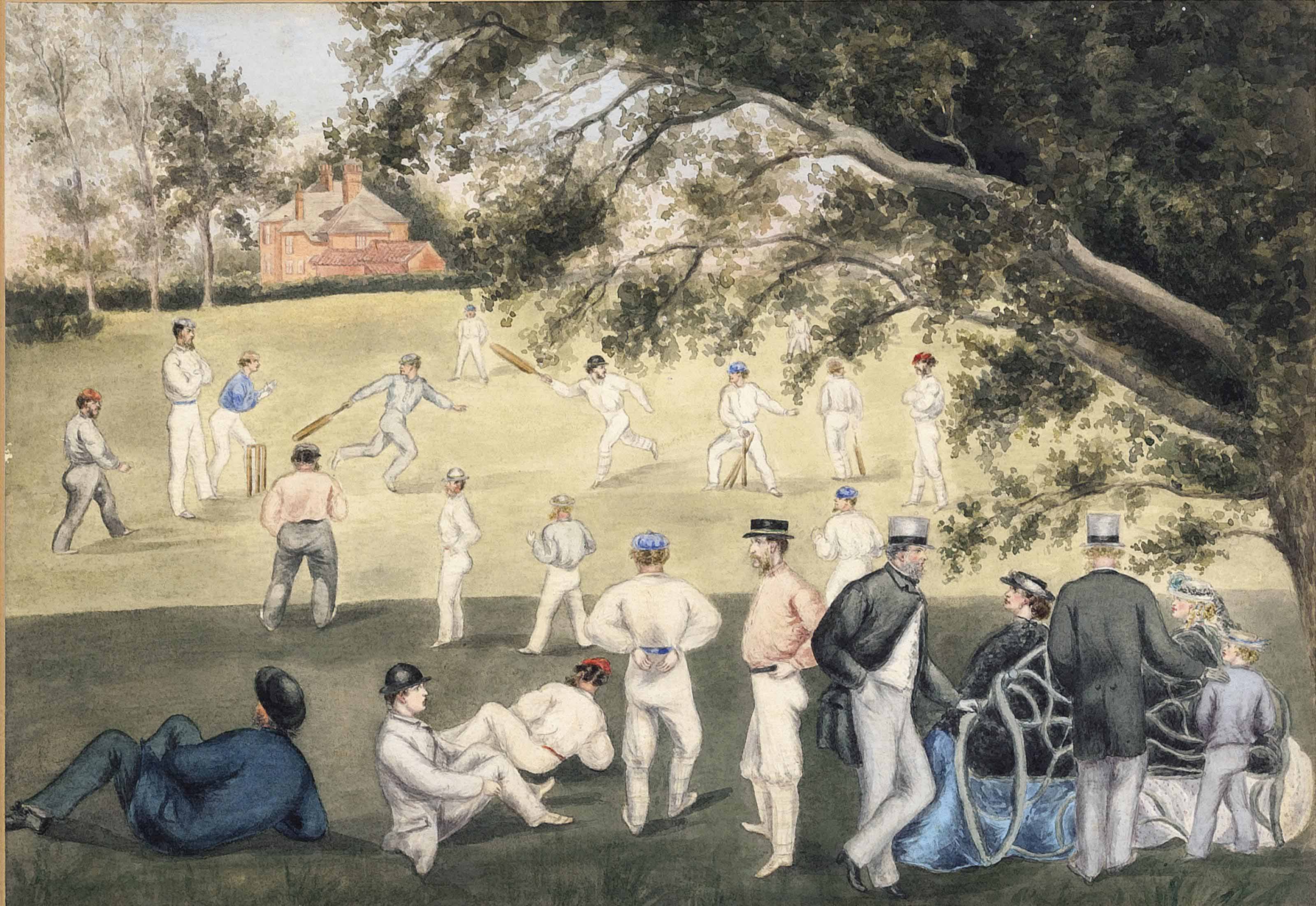English School, 19th Century , The cricket match Christie's