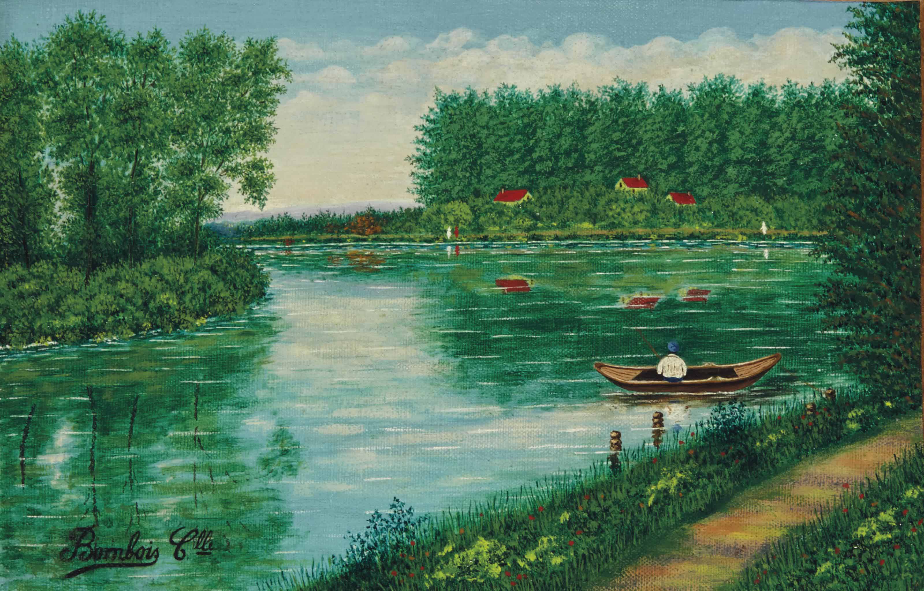 Camille Bombois (1883-1970) , Le pêcheur à la barque | Christie's