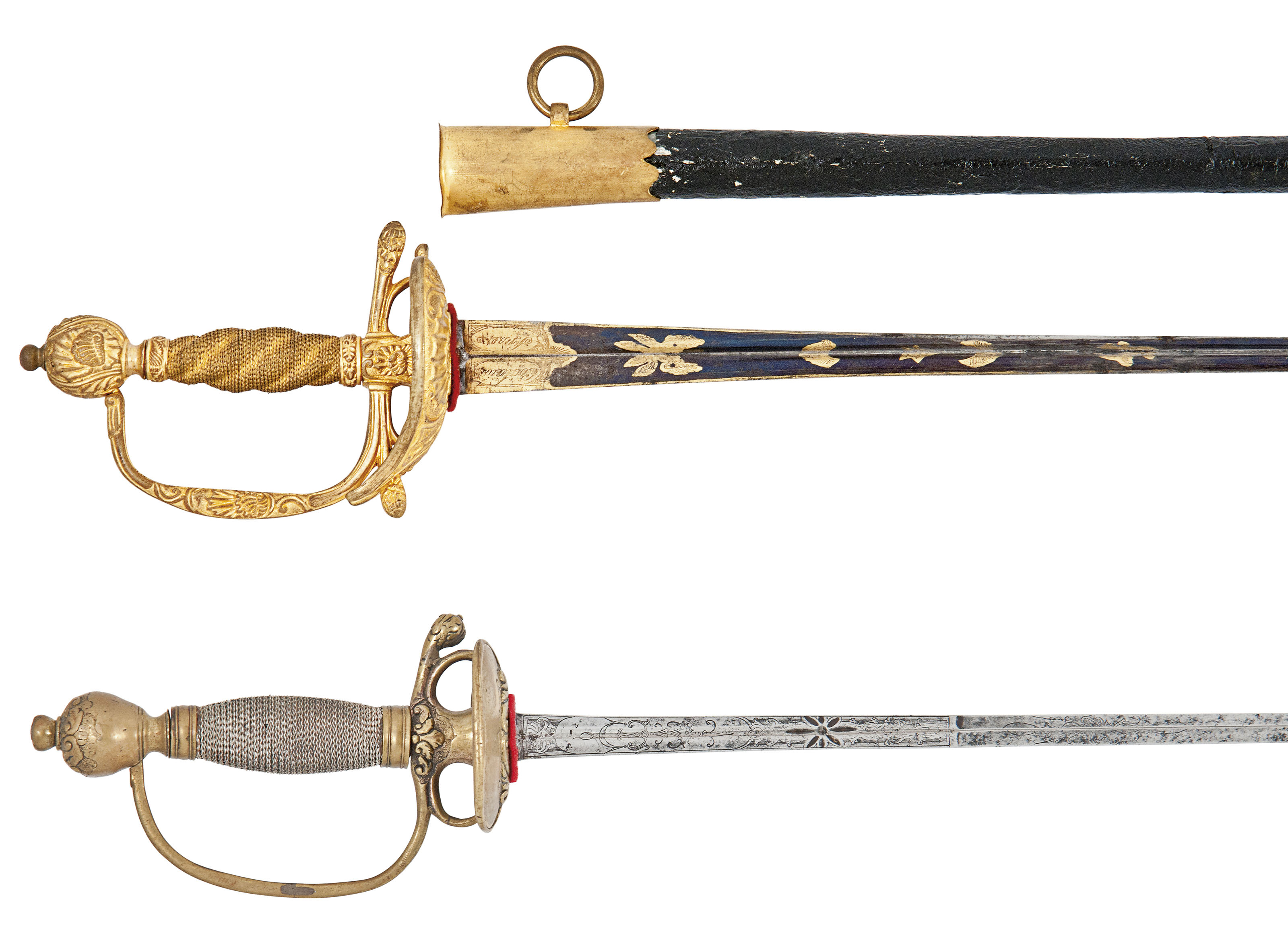 A FRENCH DRESS SWORD WITH GILTBRASS HILT MADE FOR A CHILD , BY COULAUX