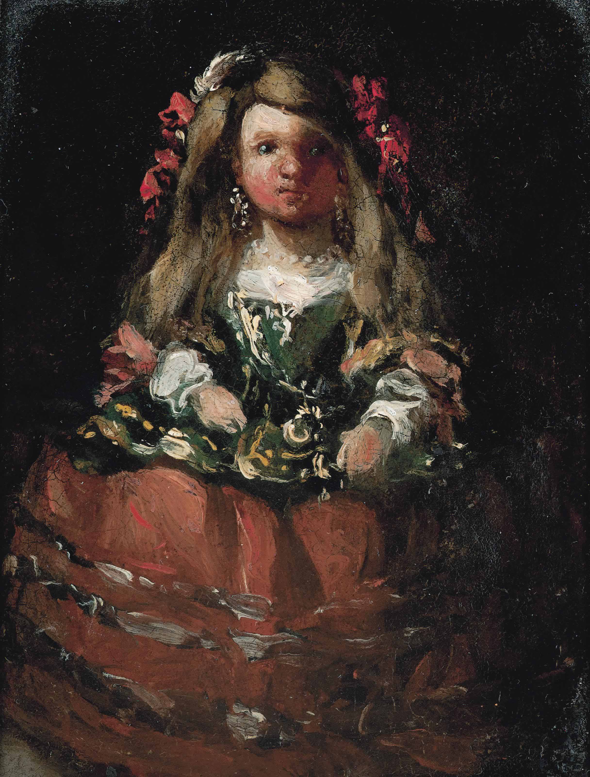 Attributed To Eugenio Lucas Velazquez Madrid 1817 1870 Study