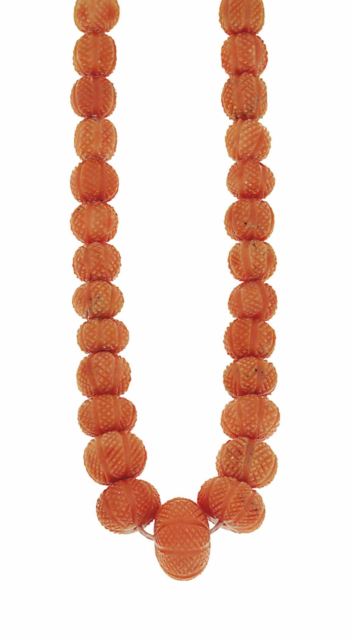 A coral bead necklace Christie's