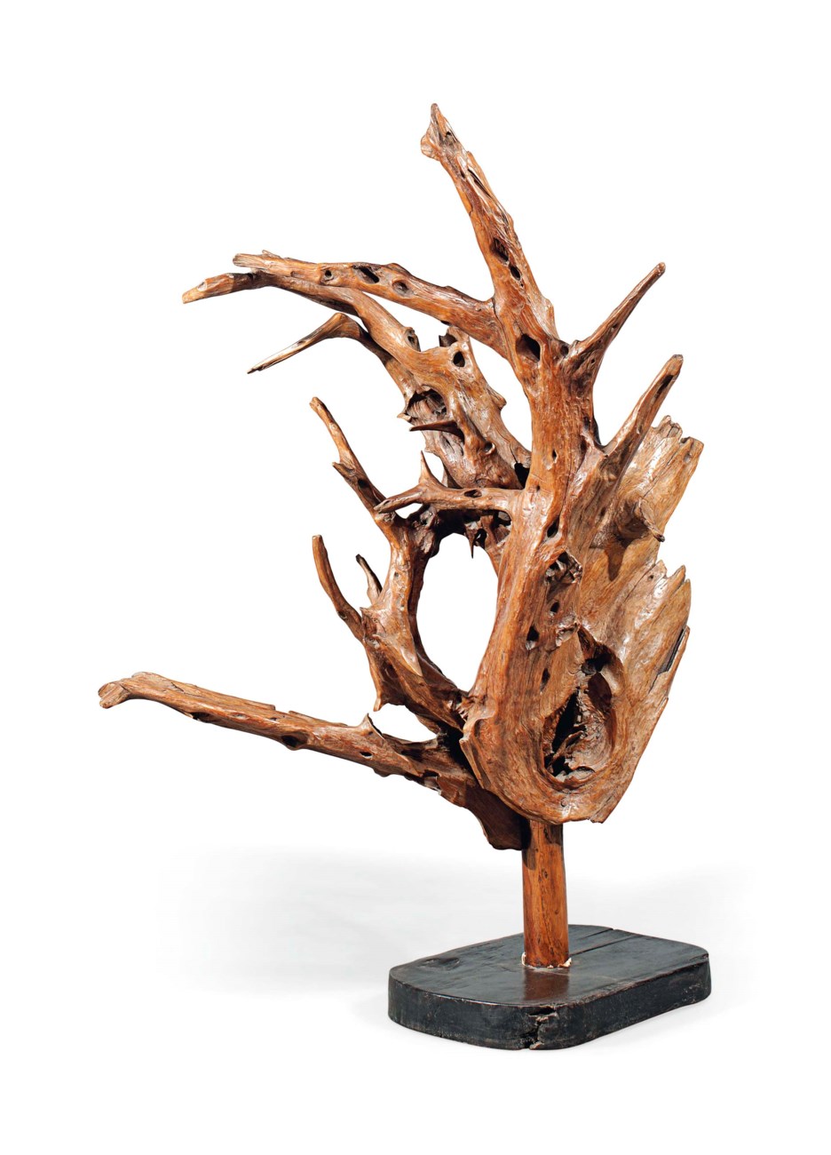 A NATURALISTIC CARVED ROOTWOOD ORNAMENT , LATE 20TH CENTURY Christie's