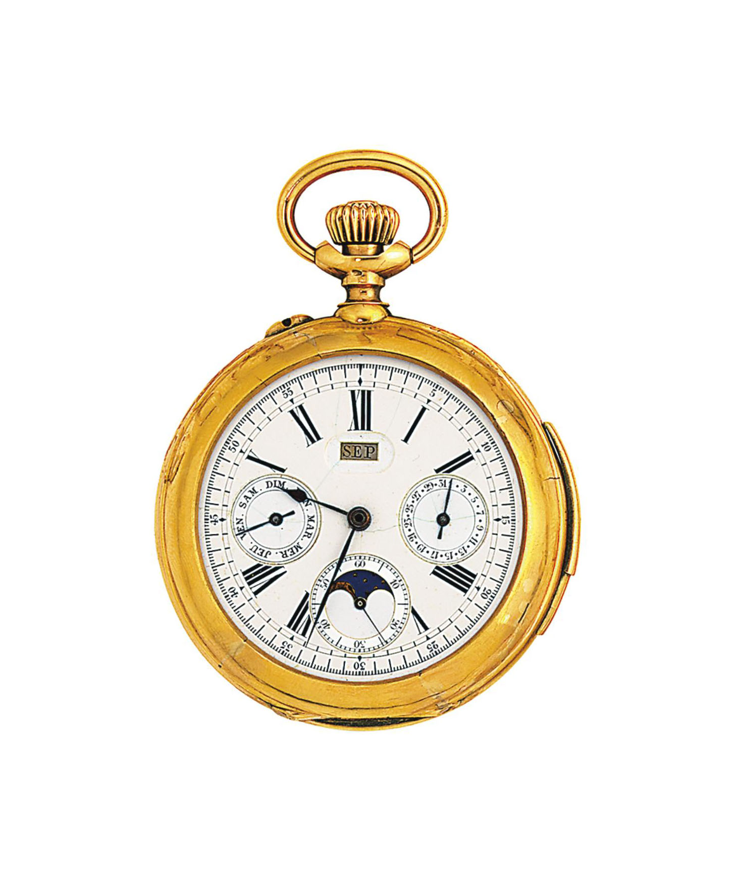 A swiss gold minute repeating calendar pocket watch christie s