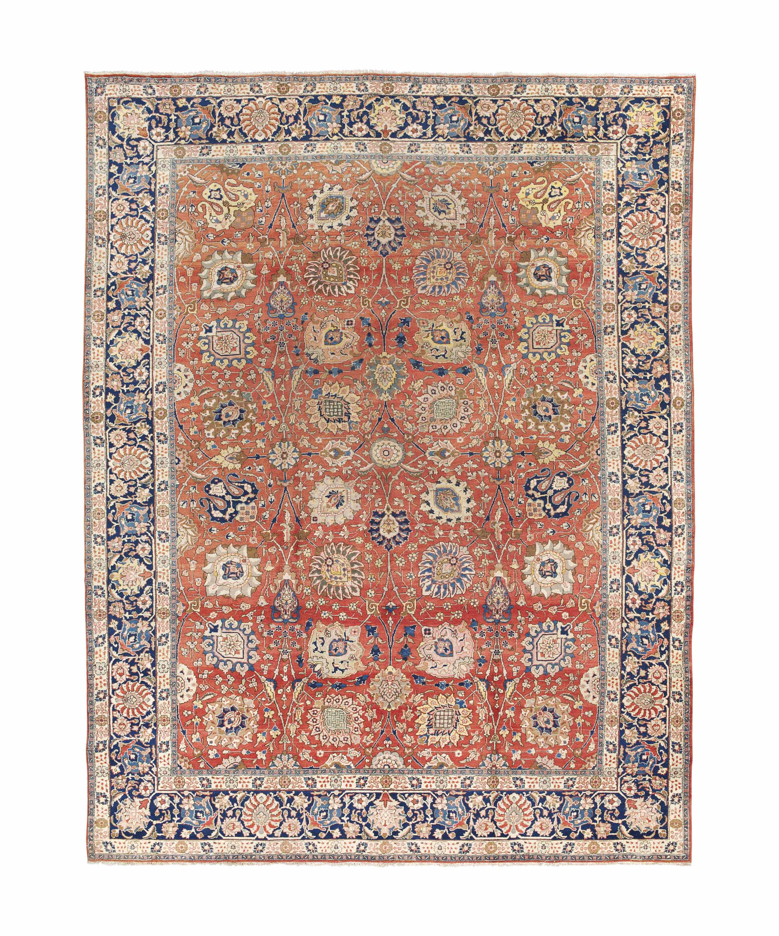 FINE TABRIZ CARPET OF SHAH ABBAS DESIGN, NORTH-WEST PERSIA ...