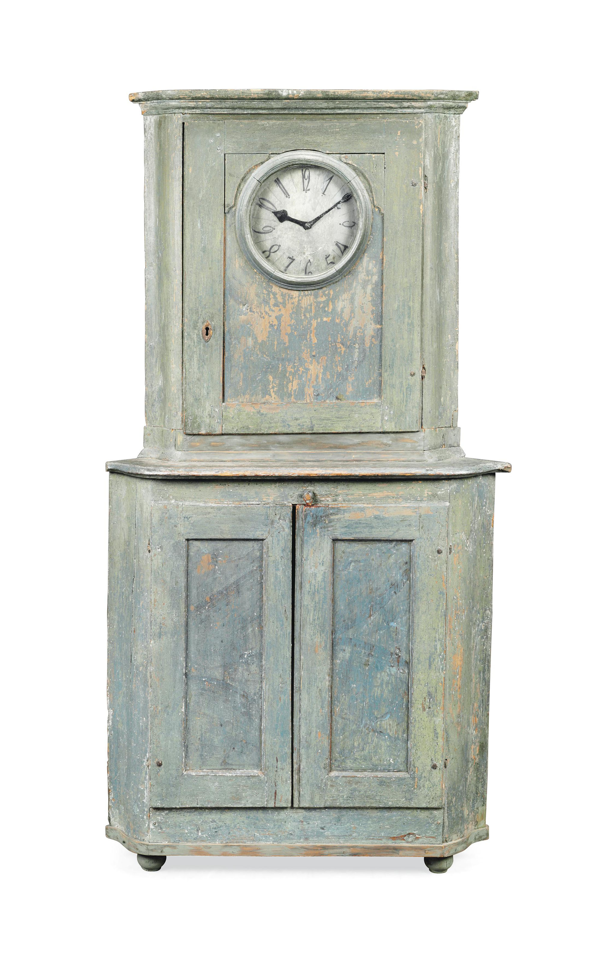 A NORTH EUROPEAN BLUEPAINTED CORNER , FIRST HALF 19TH CENTURY Christie's