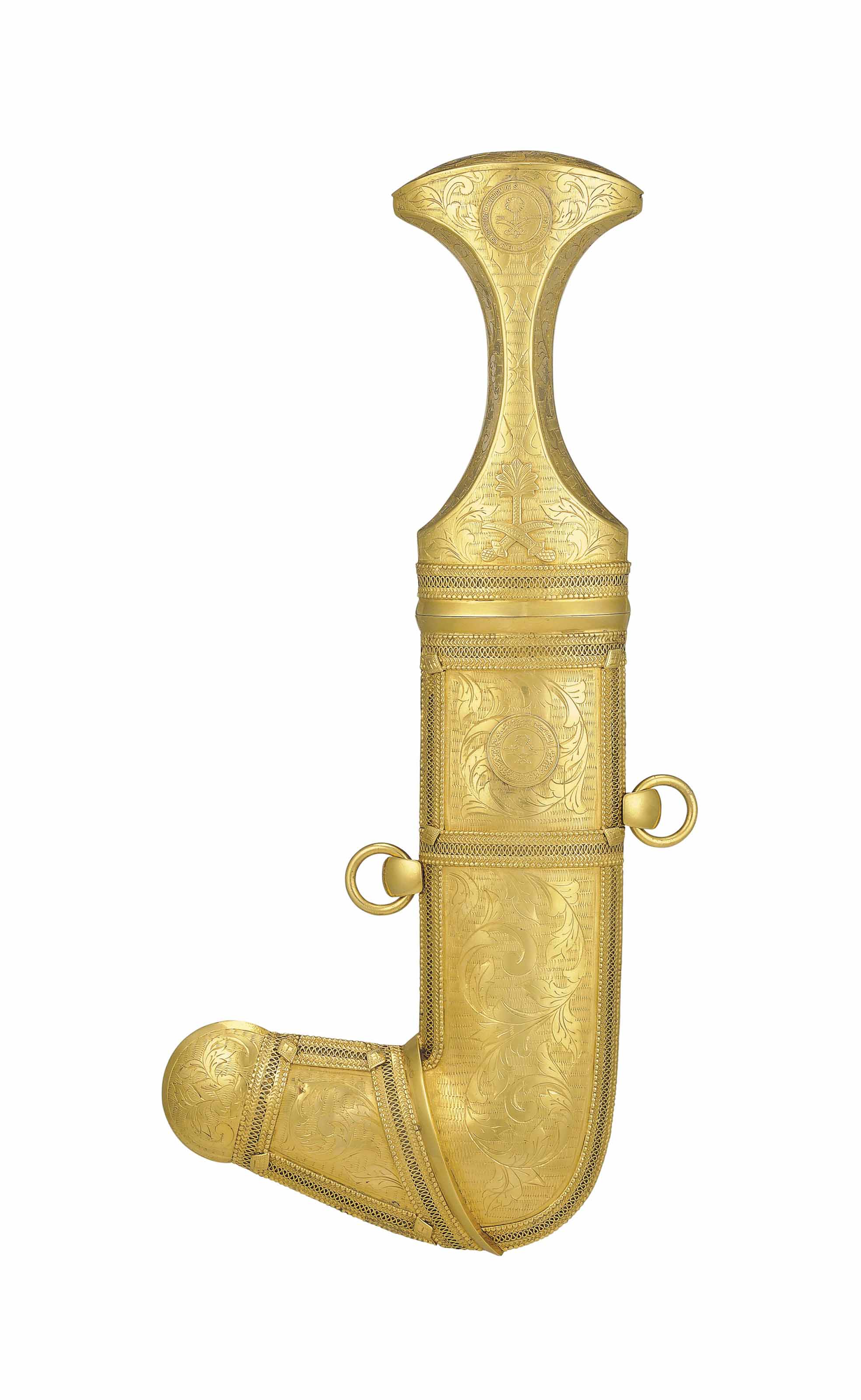 A Gold Plated Dagger Jambiyya Saudi Arabia 20th Century Dagger Arms Armor Christie S