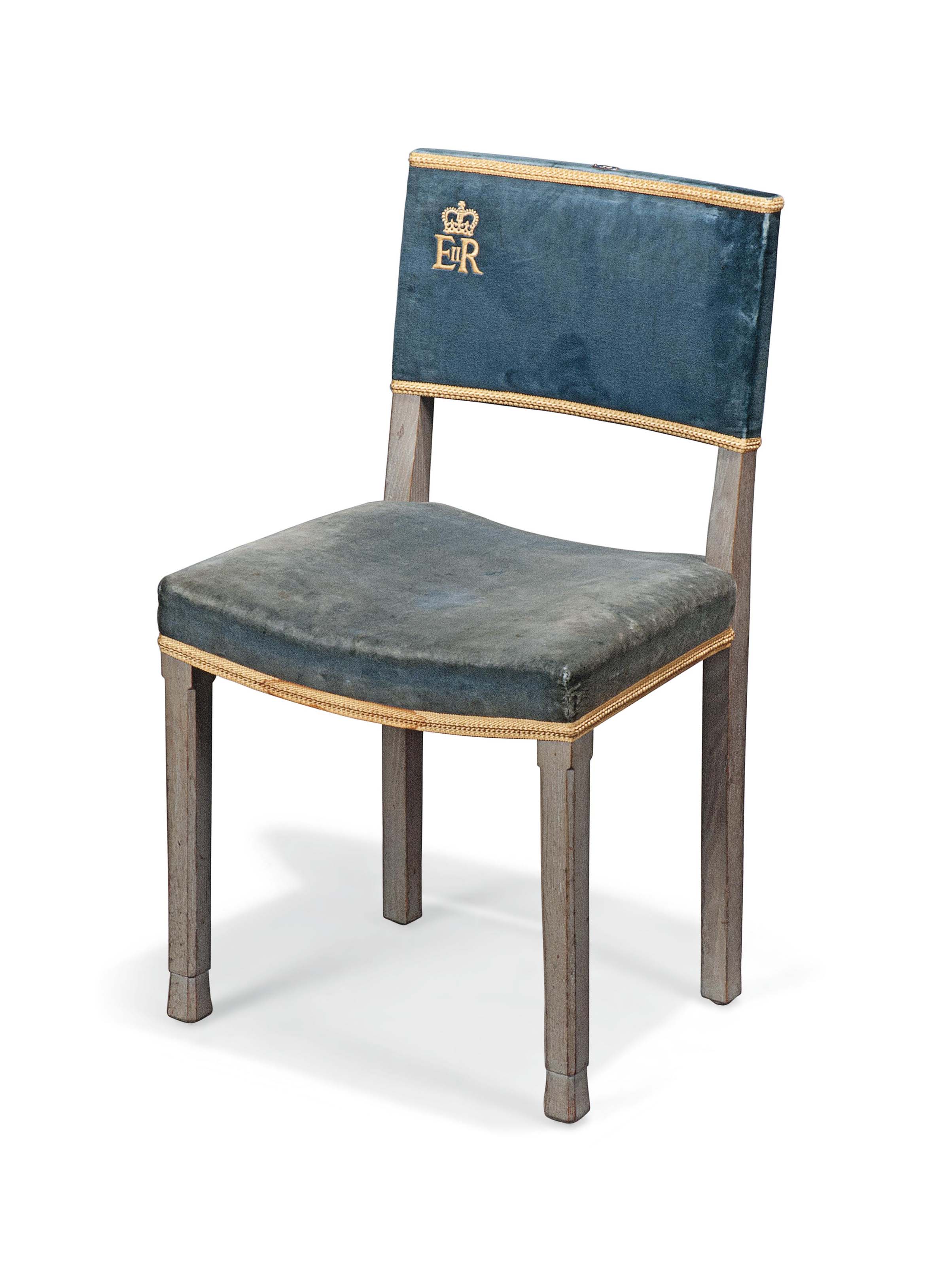 A Queen Elizabeth Ii Limed Oak Coronation Chair