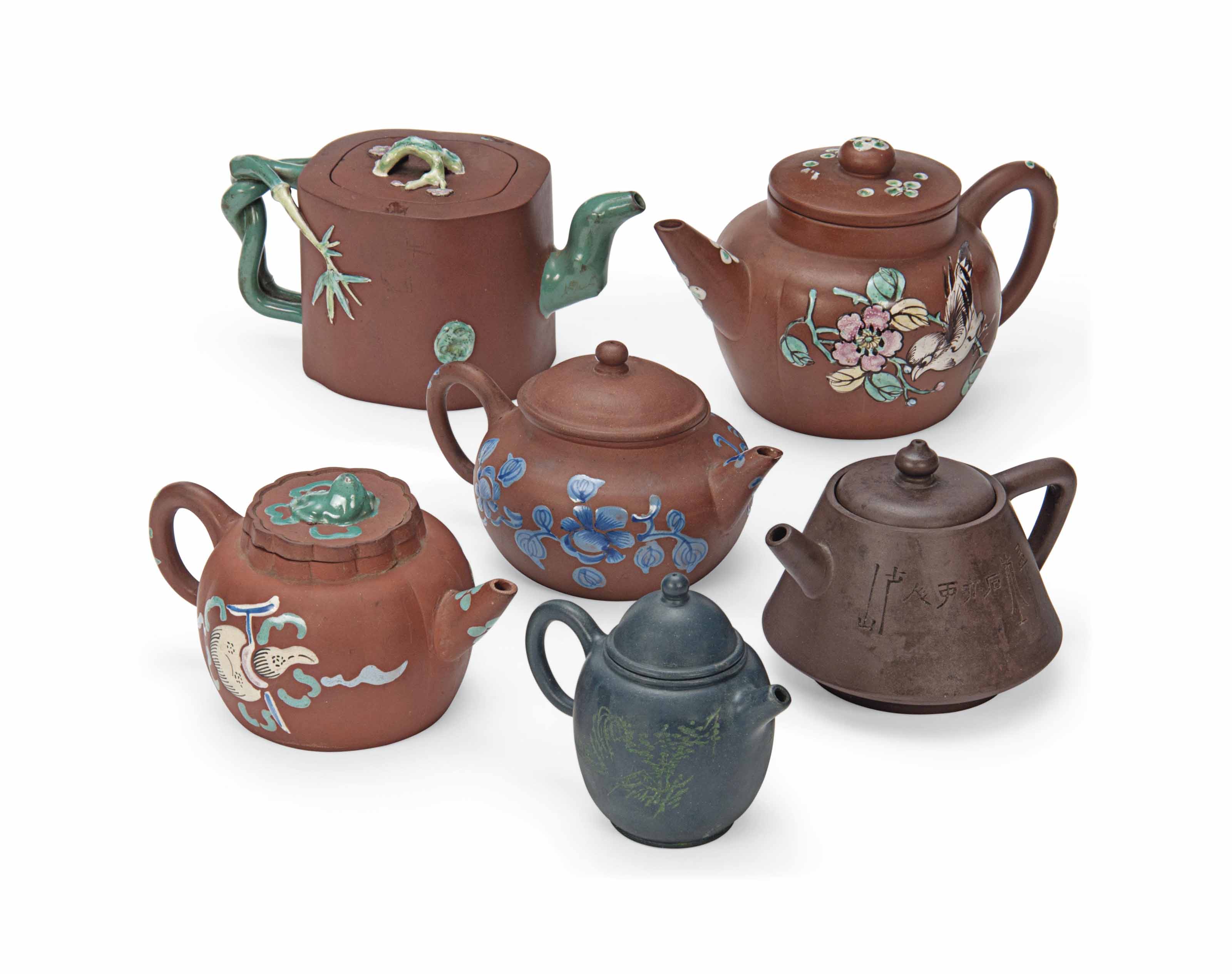 SIX CHINESE YIXING TEAPOTS , 19TH AND 20TH CENTURY Christie's