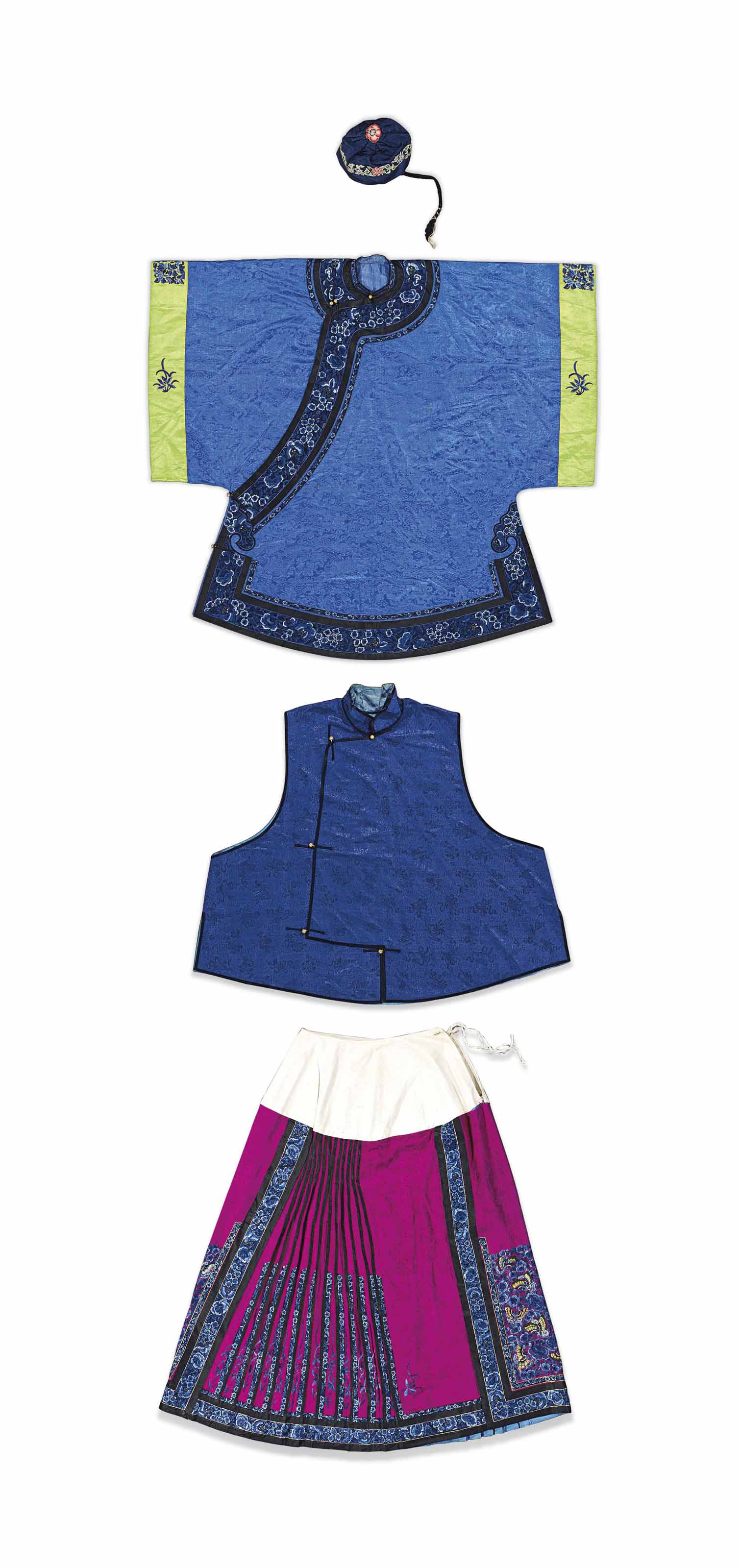 A GROUP OF CHINESE SILK EMBROIDERED GARMENTS