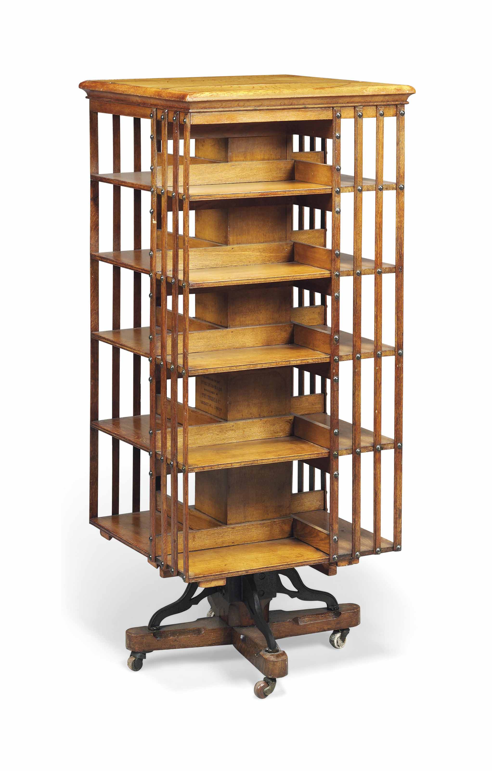 An Edwardian Oak Revolving Bookcase By Trubner Co Early 20th