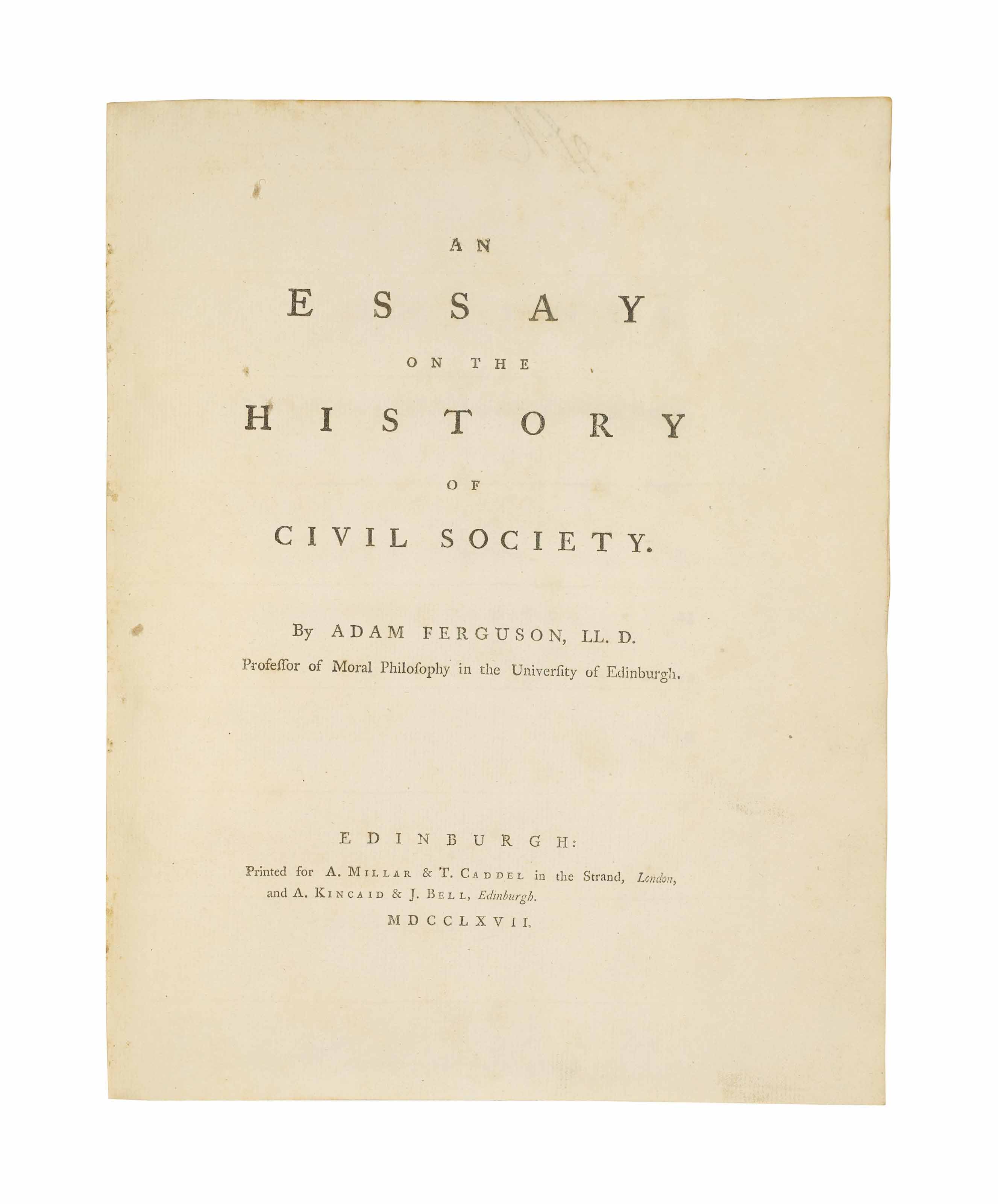 essay on the history of civil society