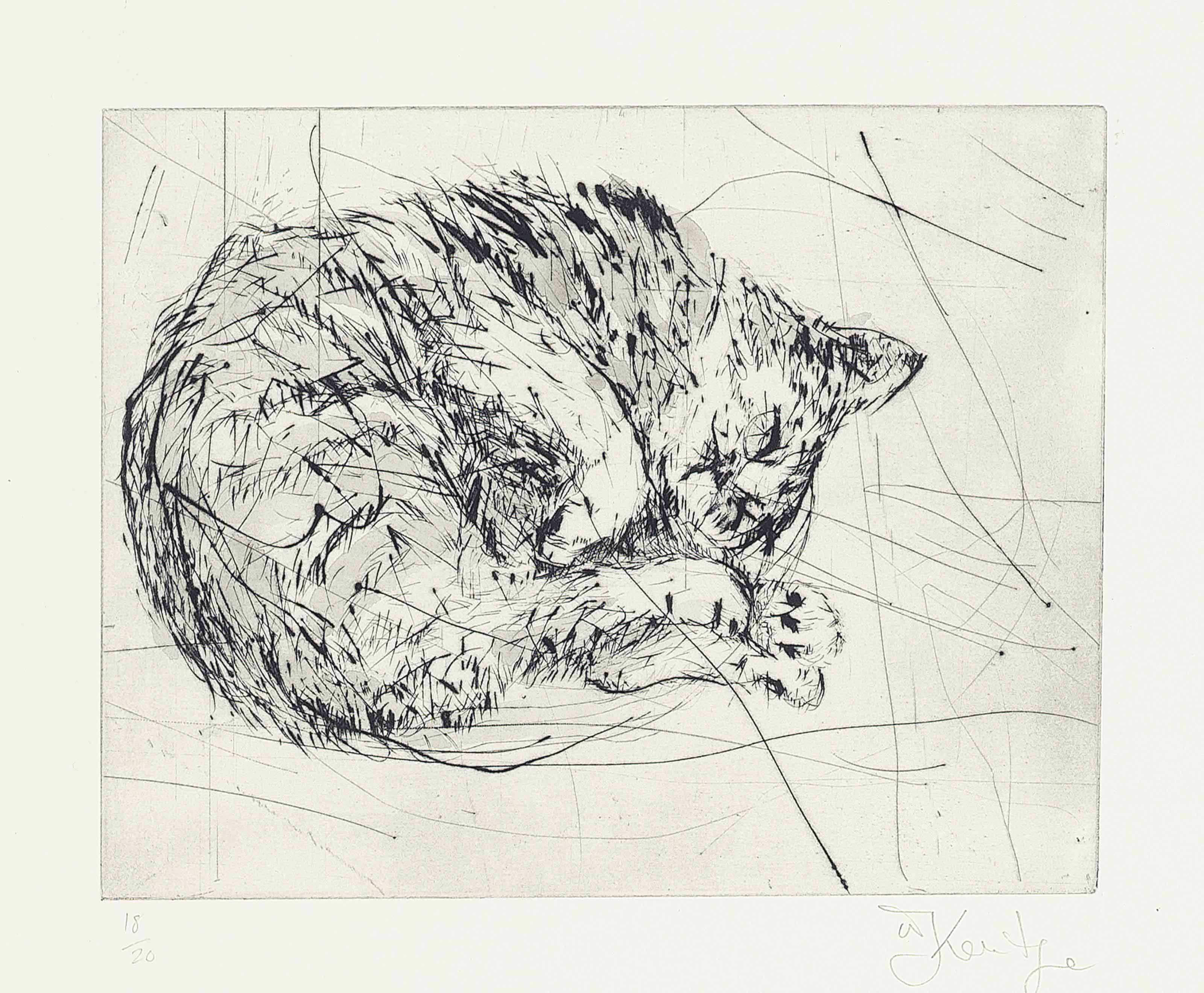 William Kentridge (b.1955) , Cat Christie's