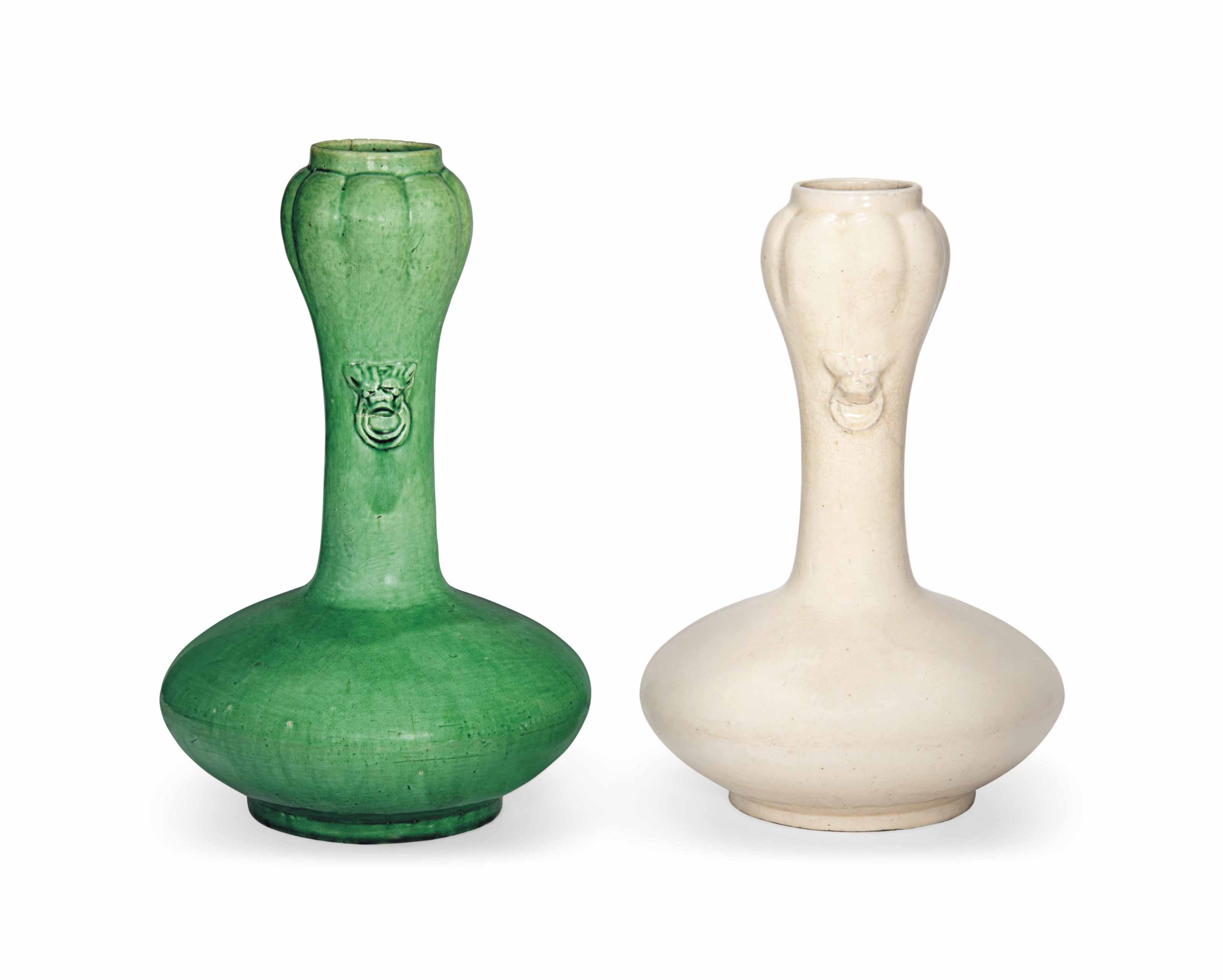 TWO CHINESE GARLIC HEAD VASES , 17TH CENTURY Christie's