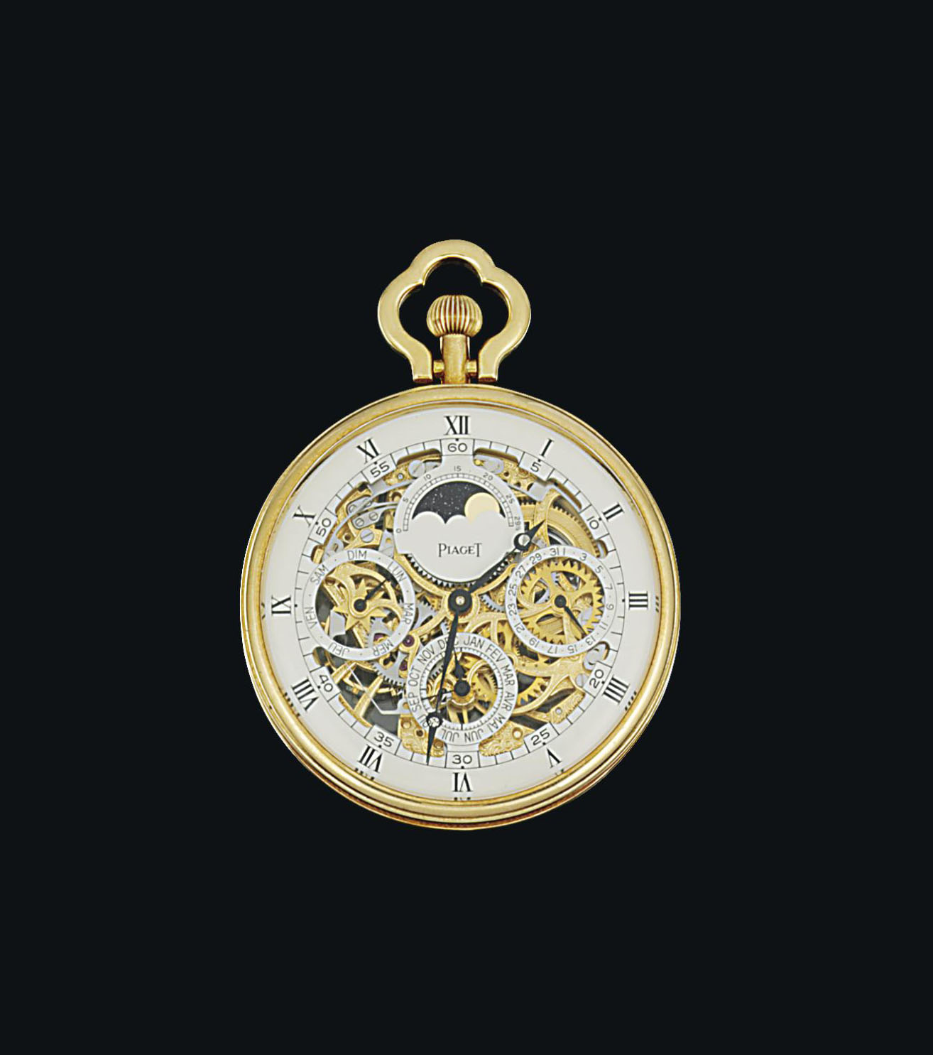 A calendar pocket watch, by Piaget