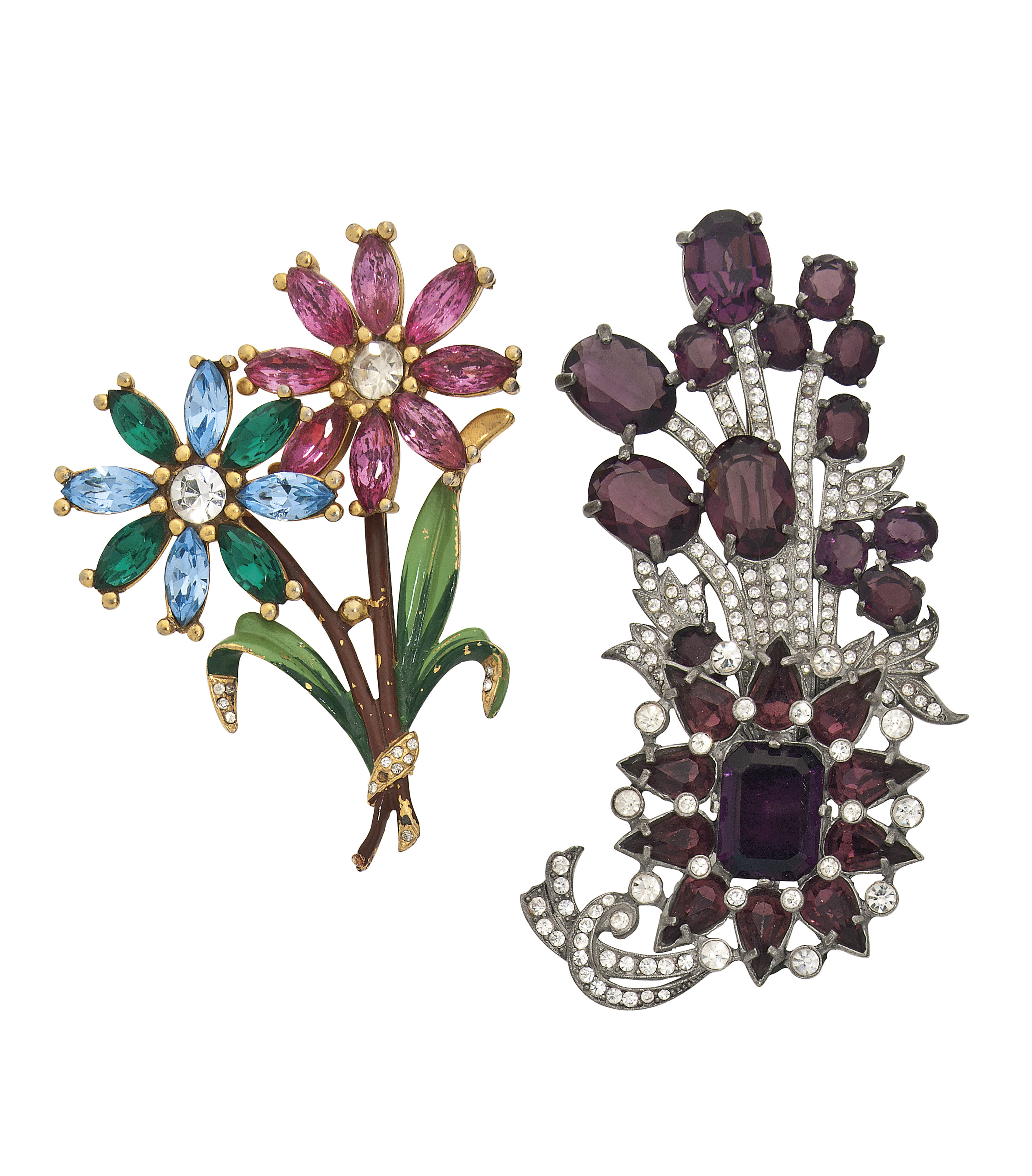 A Cornucopia Brooch and a Posy Brooch, EISENBERG AND CHANEL NOVELTY