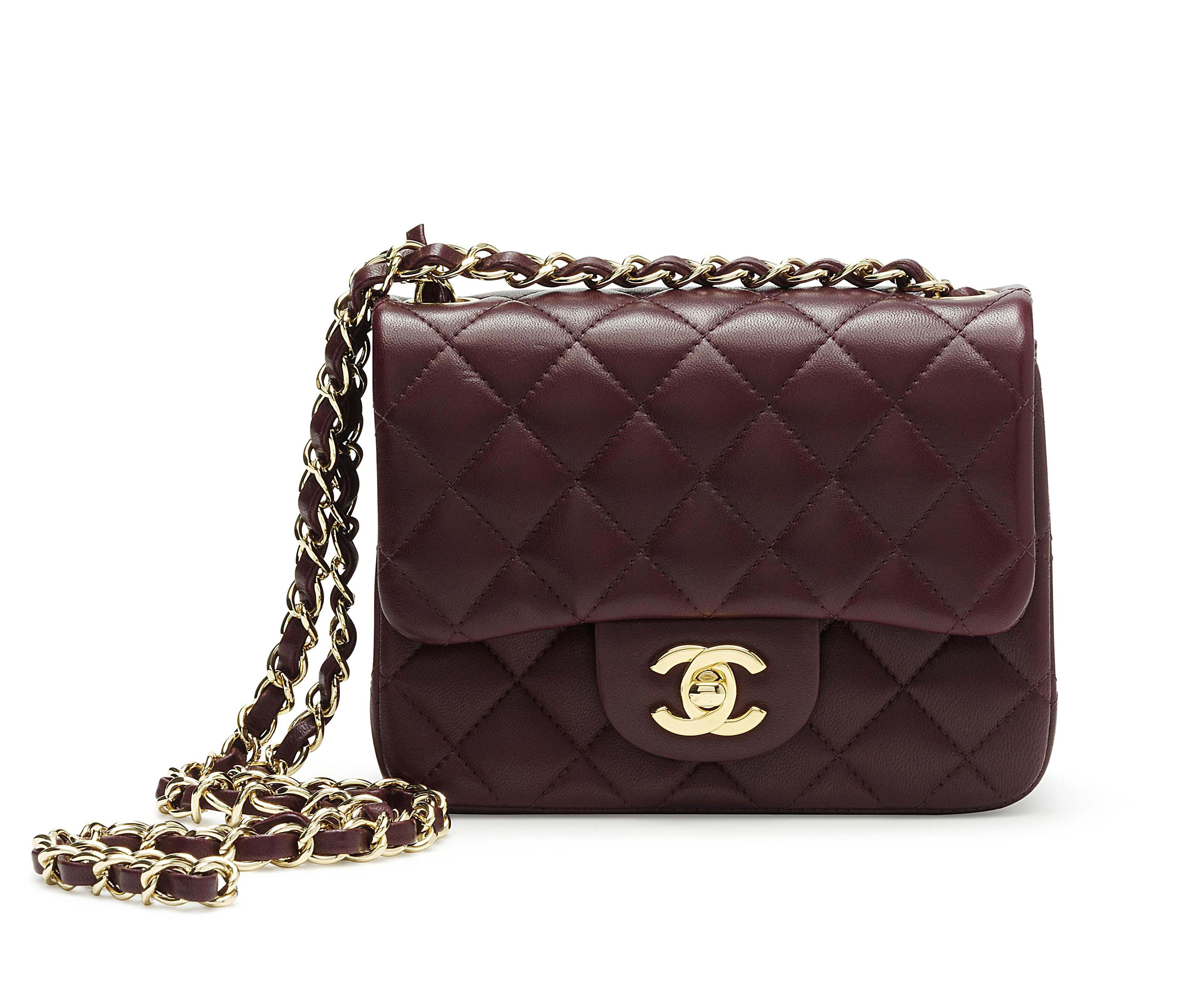 A BURGUNDY LEATHER CLASSIC SINGLE FLAP BAG, CHANEL, 201213 Christie’s