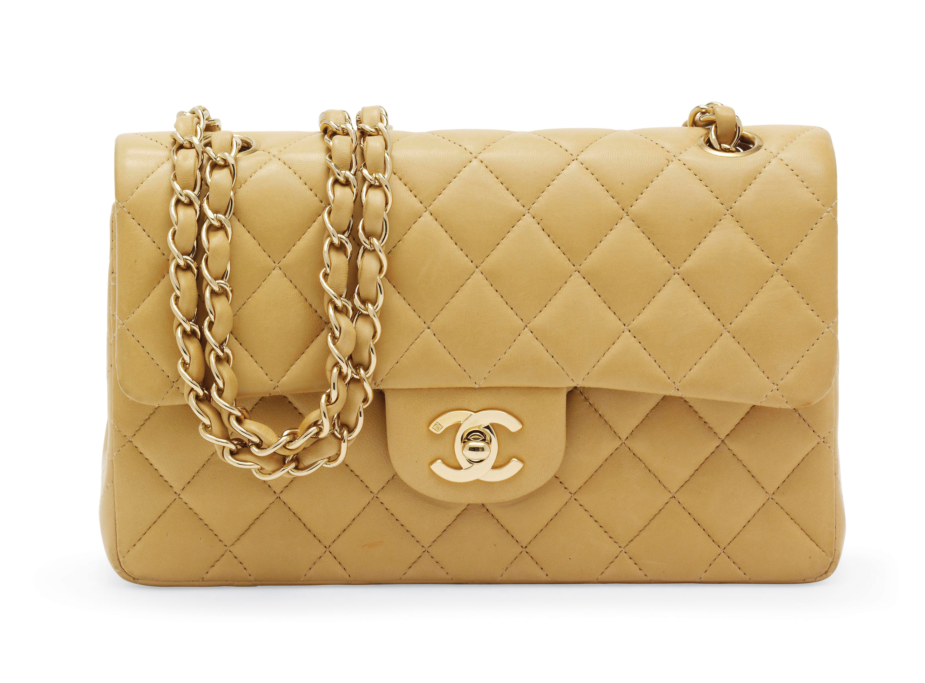 Chanel camel classic flap top