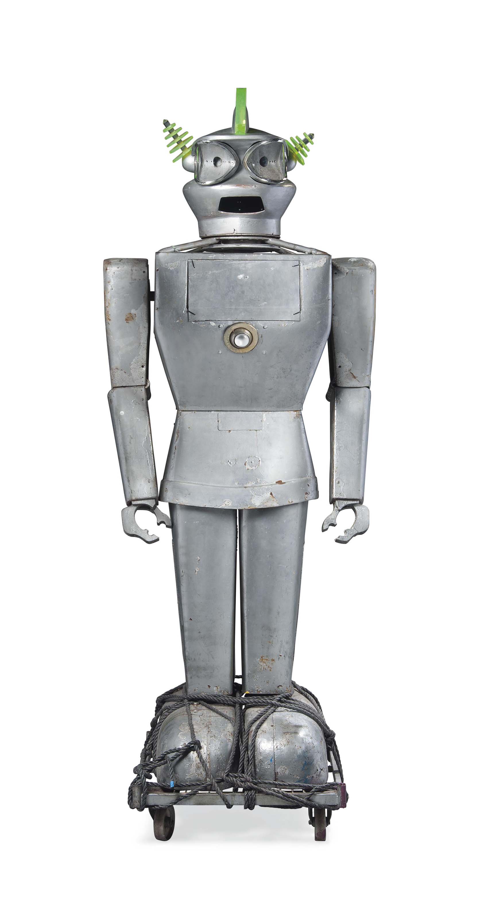 AN ITALIAN HUMANOID ALUMINIUM ROBOT ENTITLED 'CYGAN' , CIRCA 1957