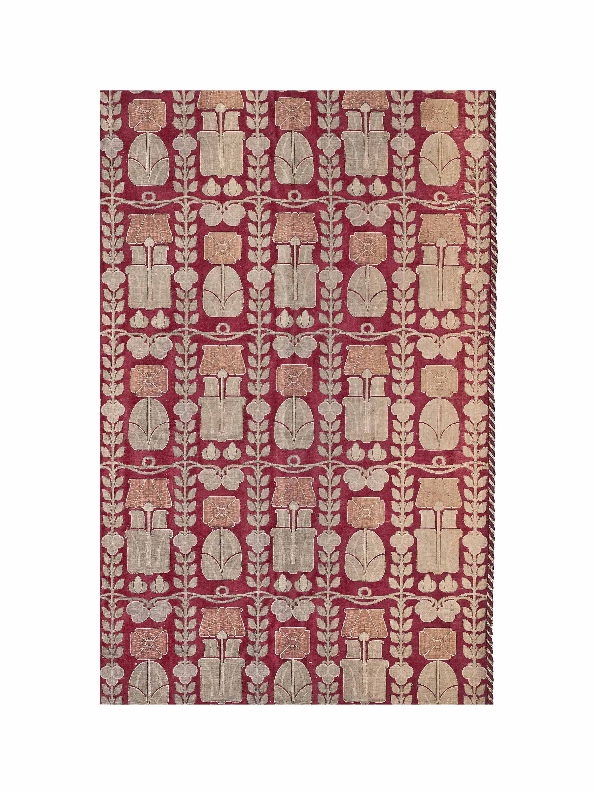 A Pair Of Arts And Crafts Woven Wool Tulip Pattern Curtains Probably Designed By Harry Napper For The Silver Studios Circa 1900 Curtains Textiles Costume Christie S