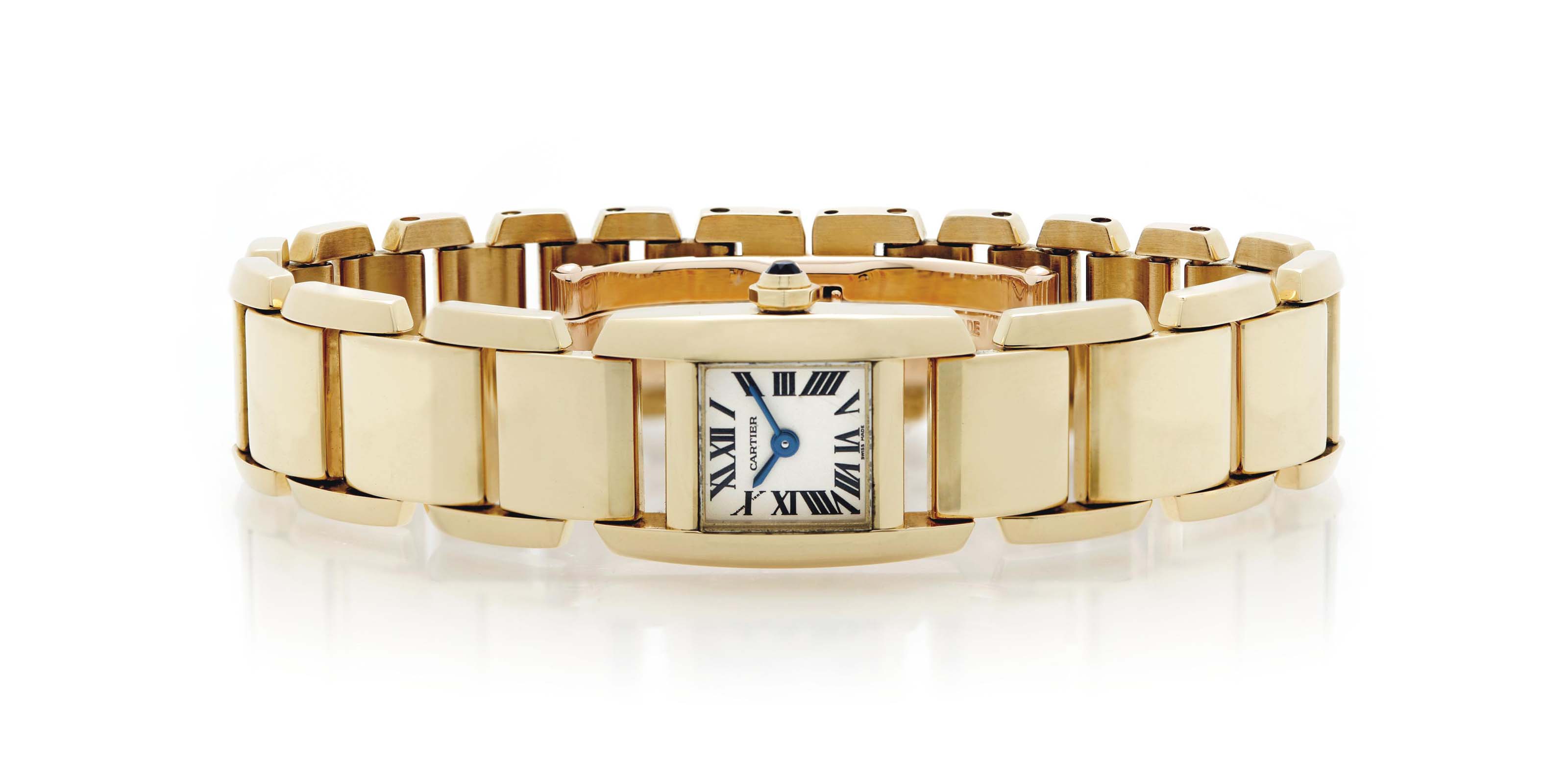 cartier gold square watch