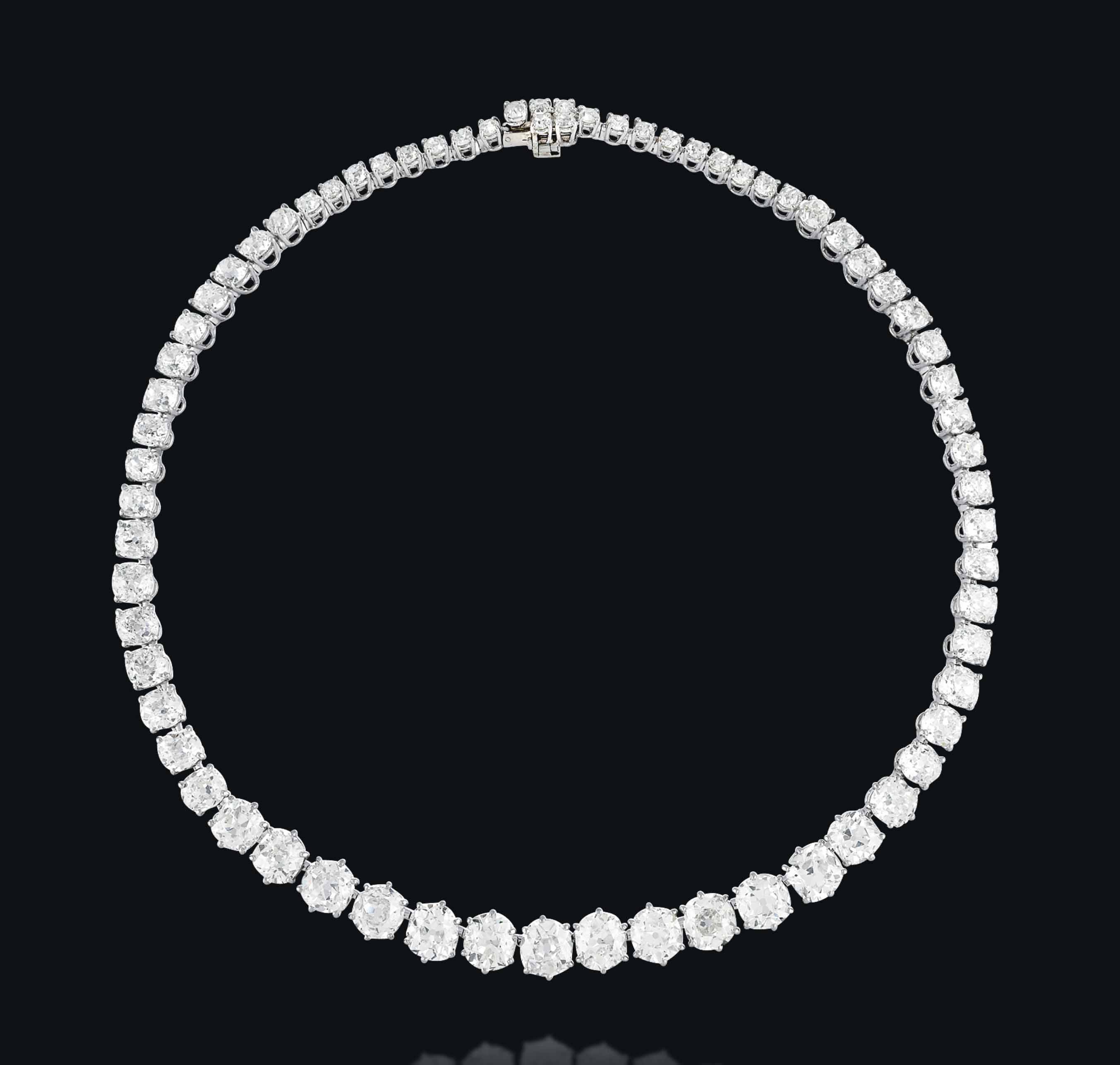 A DIAMOND RIVIERE NECKLACE Christie's