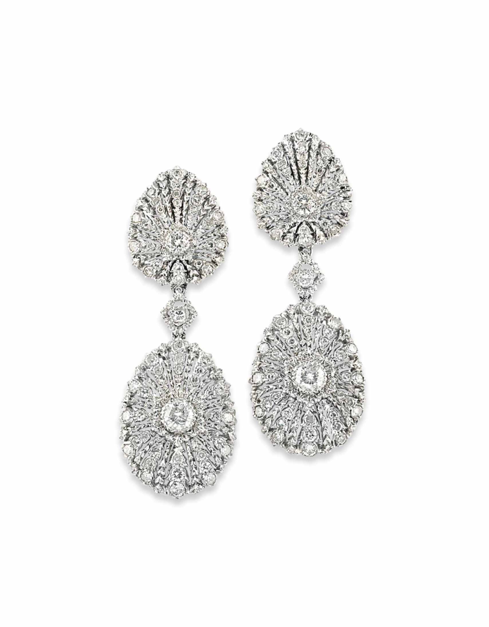A PAIR OF DIAMOND EAR PENDANTS, BY BUCCELLATI Christie's