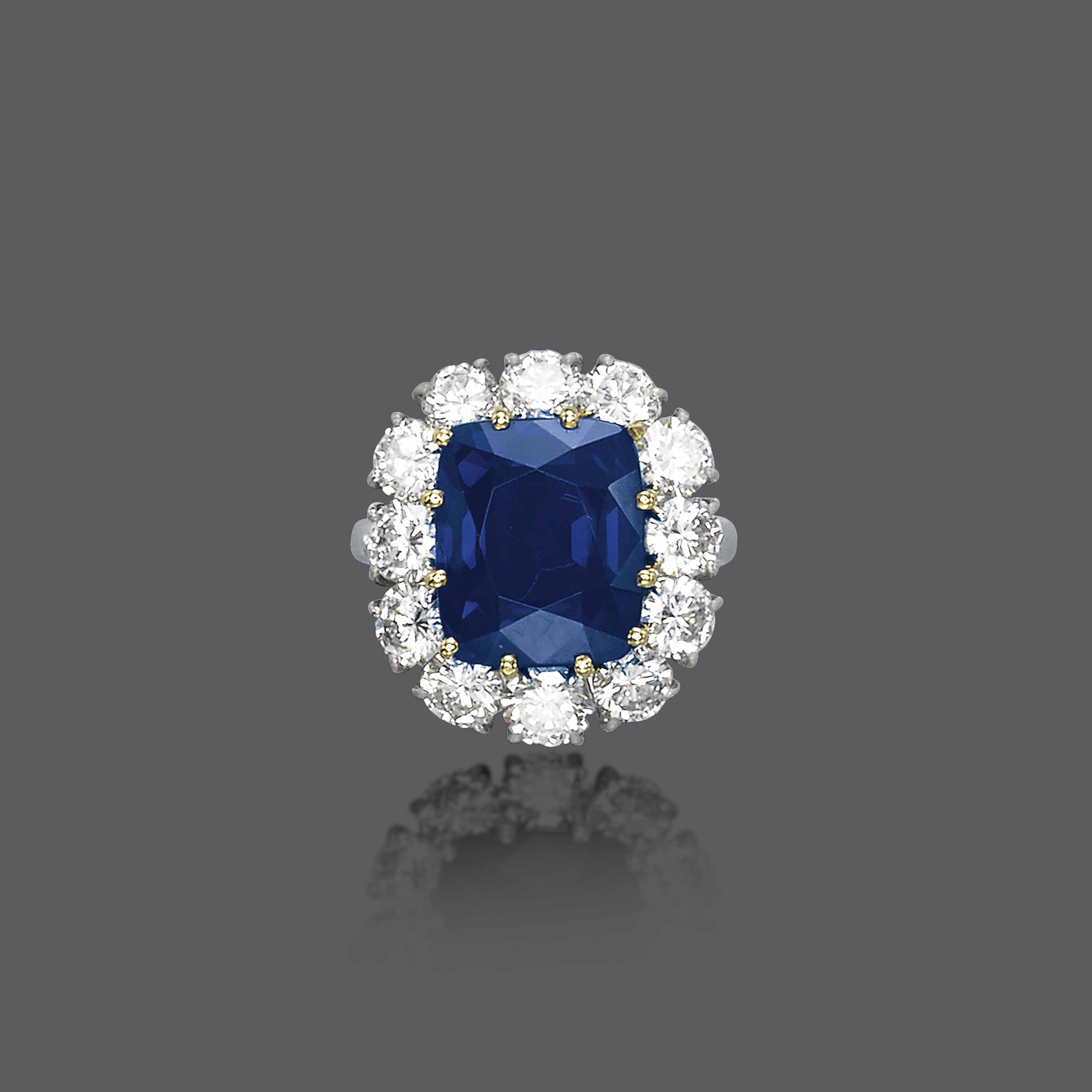 THE STAR OF KASHMIR AN EXCEPTIONAL SAPPHIRE AND DIAMOND RING